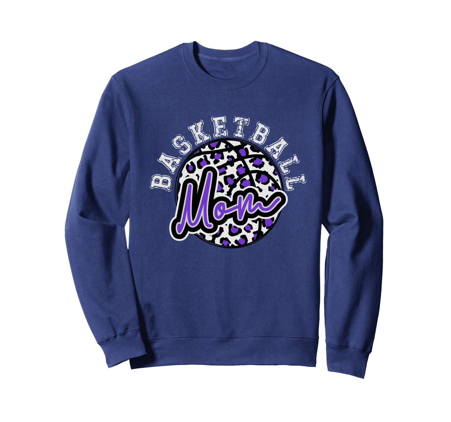 Leopard Cheetah Basketball Mom Sweatshirt - Unique Graphic Men Women - T-Shirt, Sweatshirt, Hoodie