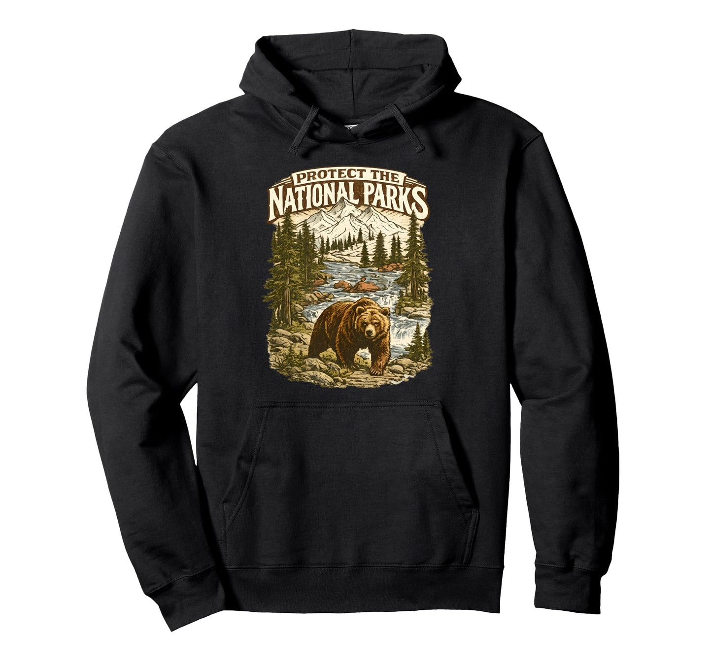 Protect National Parks Nature Lover Mountain Hoodie - Graphic Print Unisex - T-Shirt, Sweatshirt, Hoodie