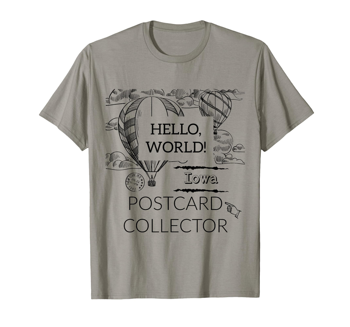 Postcard Collector Deltiologist Hobby T-Shirt - Custom Art Print Men Women - T-Shirt, Sweatshirt, Hoodie