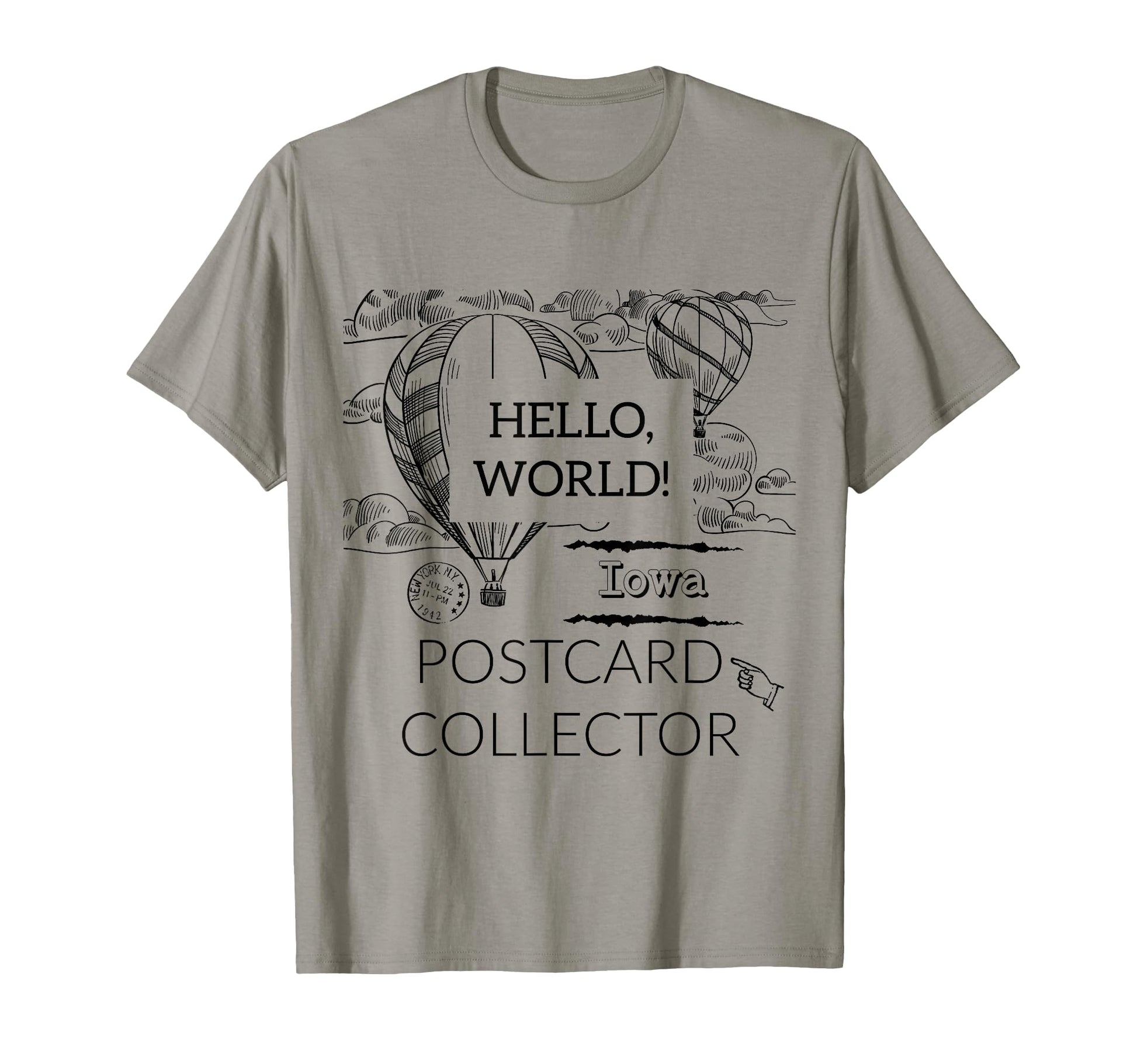 Postcard Collector Deltiologist Hobby T-Shirt - Custom Art Print Men Women - T-Shirt, Sweatshirt, Hoodie