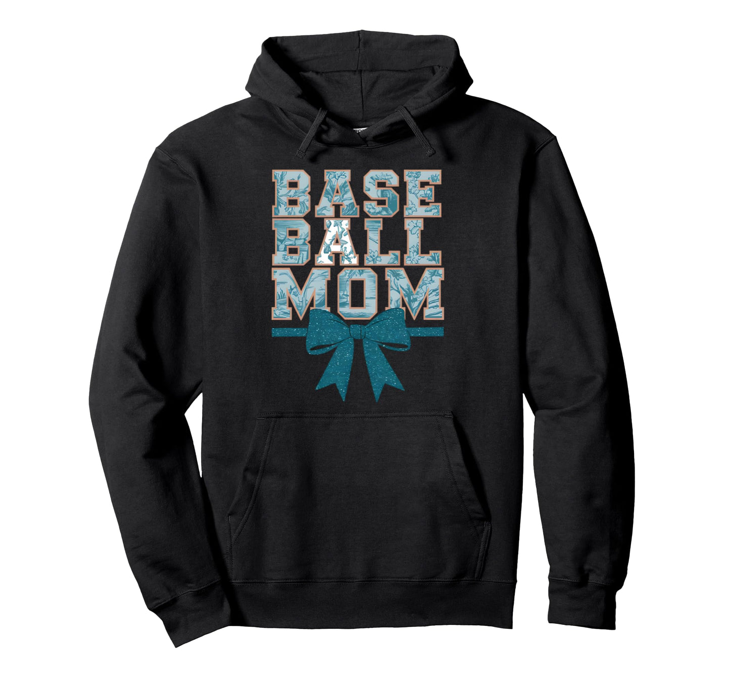 Baseball Mom Coquette Bow Mothers Day Hoodie - Custom Art Print Unisex - T-Shirt, Sweatshirt, Hoodie