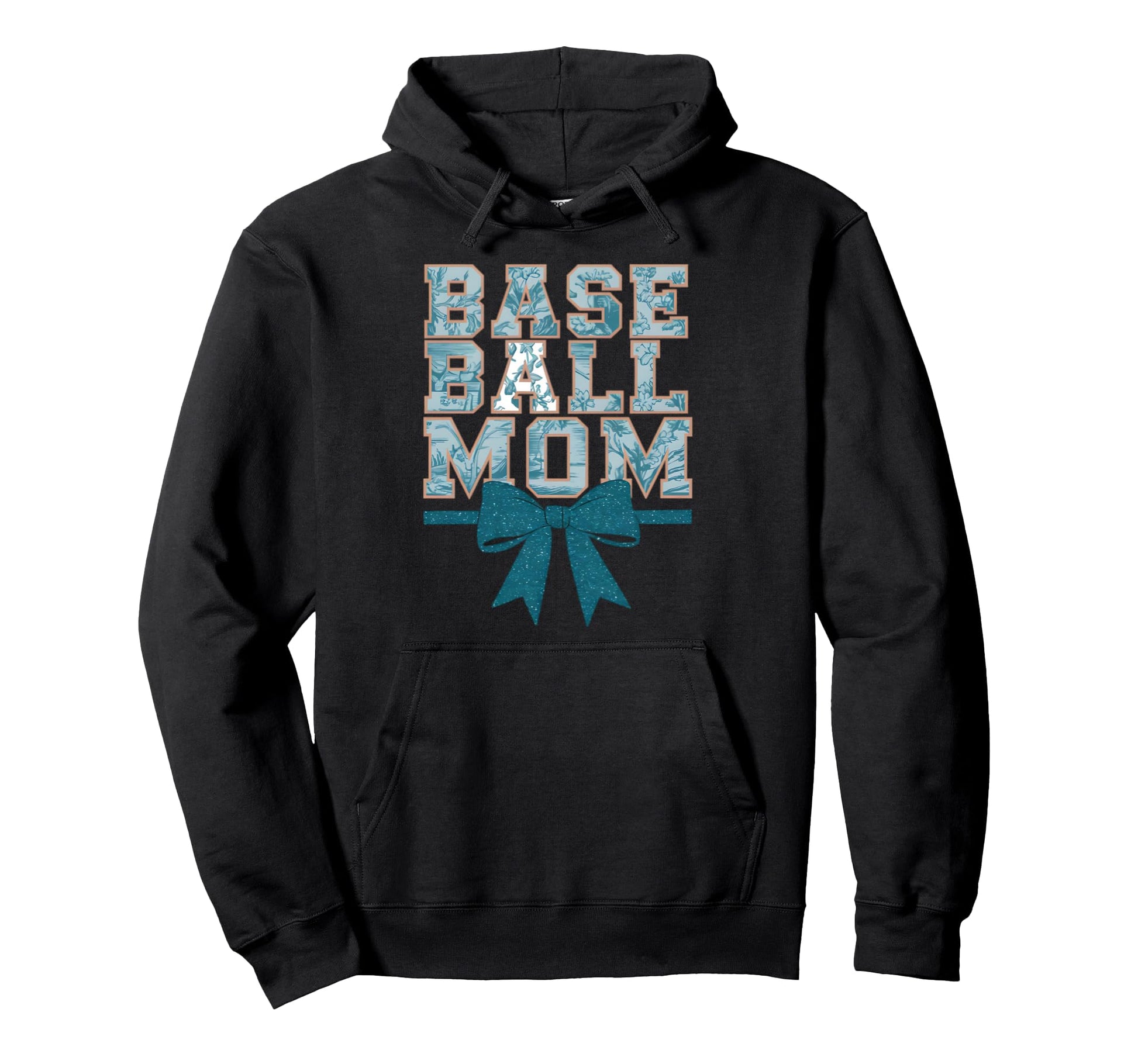 Baseball Mom Coquette Bow Mothers Day Hoodie - Custom Art Print Unisex - T-Shirt, Sweatshirt, Hoodie