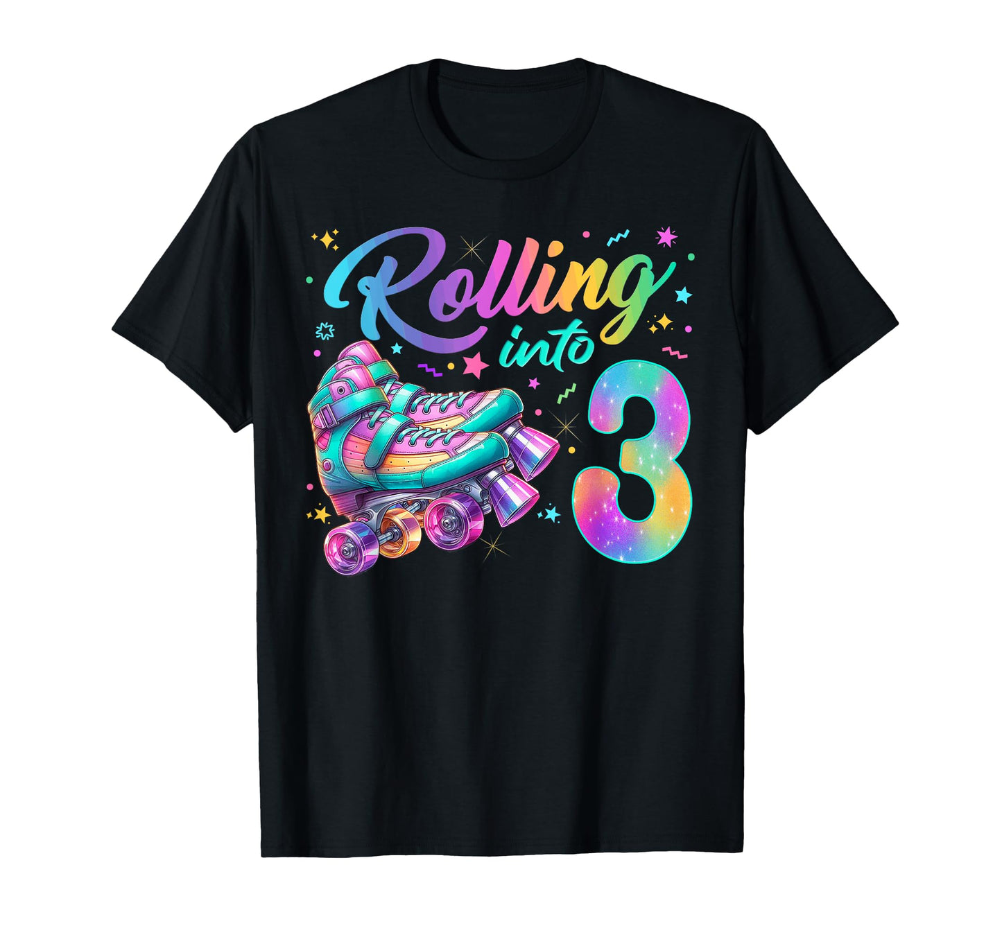 Roller Skates Birthday Skating Party Theme T-Shirt - Graphic Print Unisex - T-Shirt, Sweatshirt, Hoodie