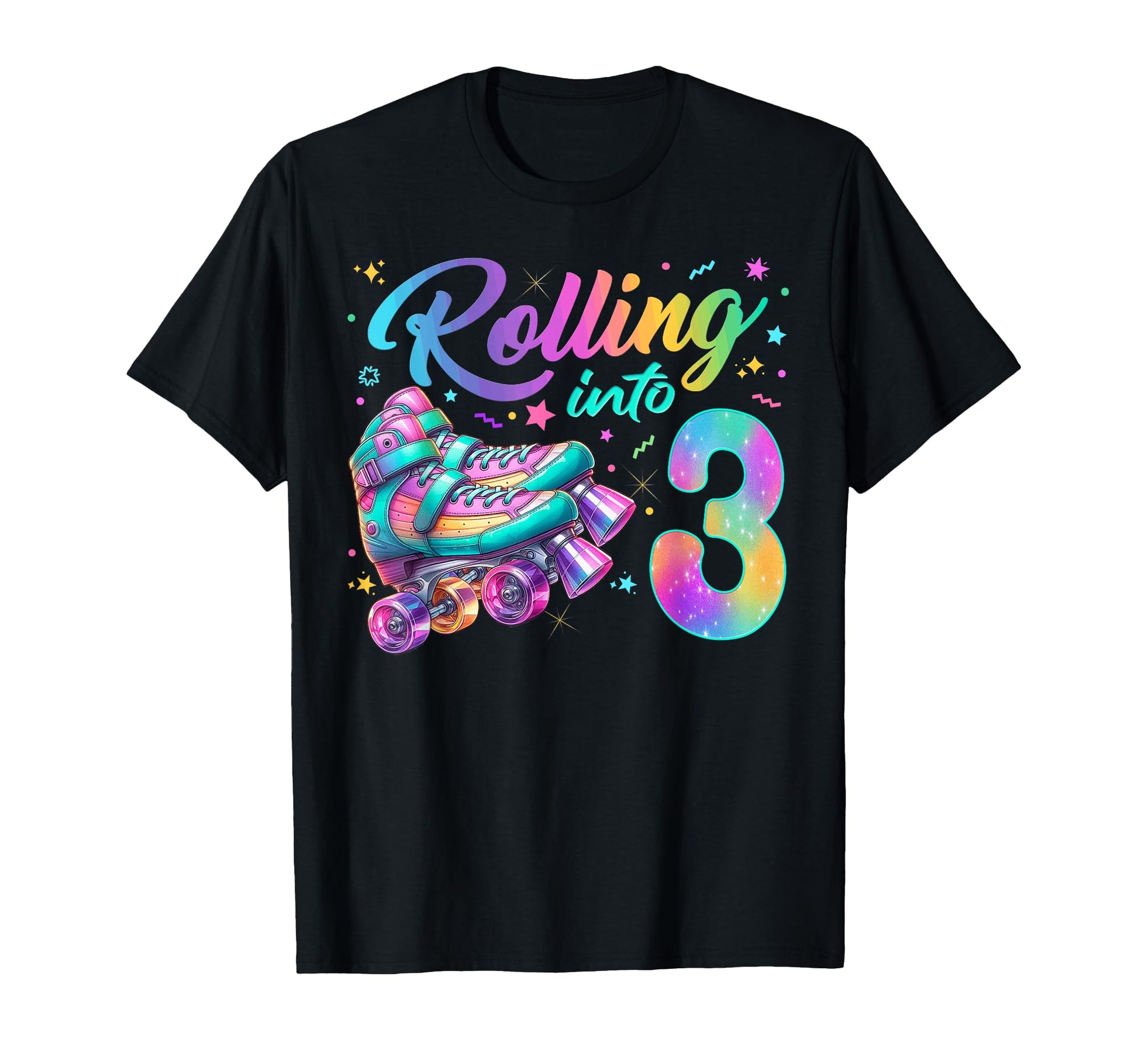 Roller Skates Birthday Skating Party Theme T-Shirt - Graphic Print Unisex - T-Shirt, Sweatshirt, Hoodie