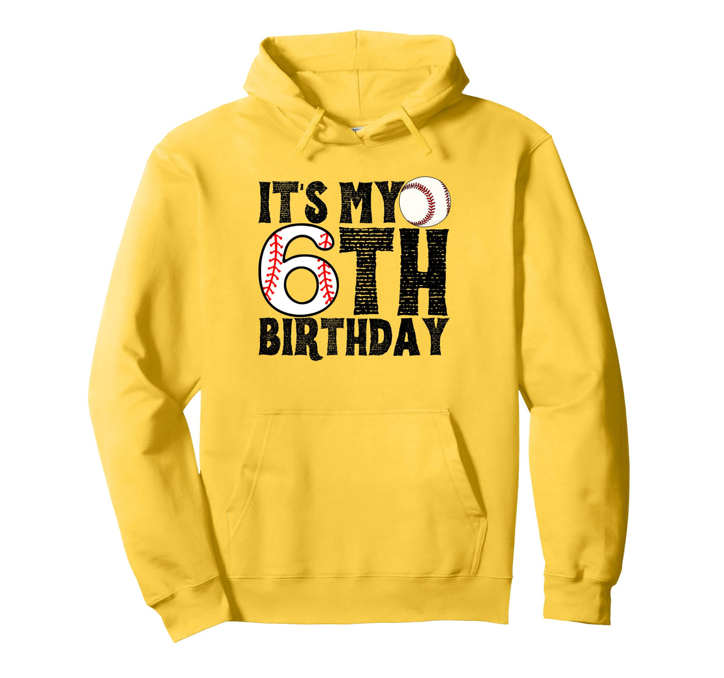 Its My 6Th Birthday Baseball Player 6Th Hoodie - Novelty Apparel Men Women - T-Shirt, Sweatshirt, Hoodie