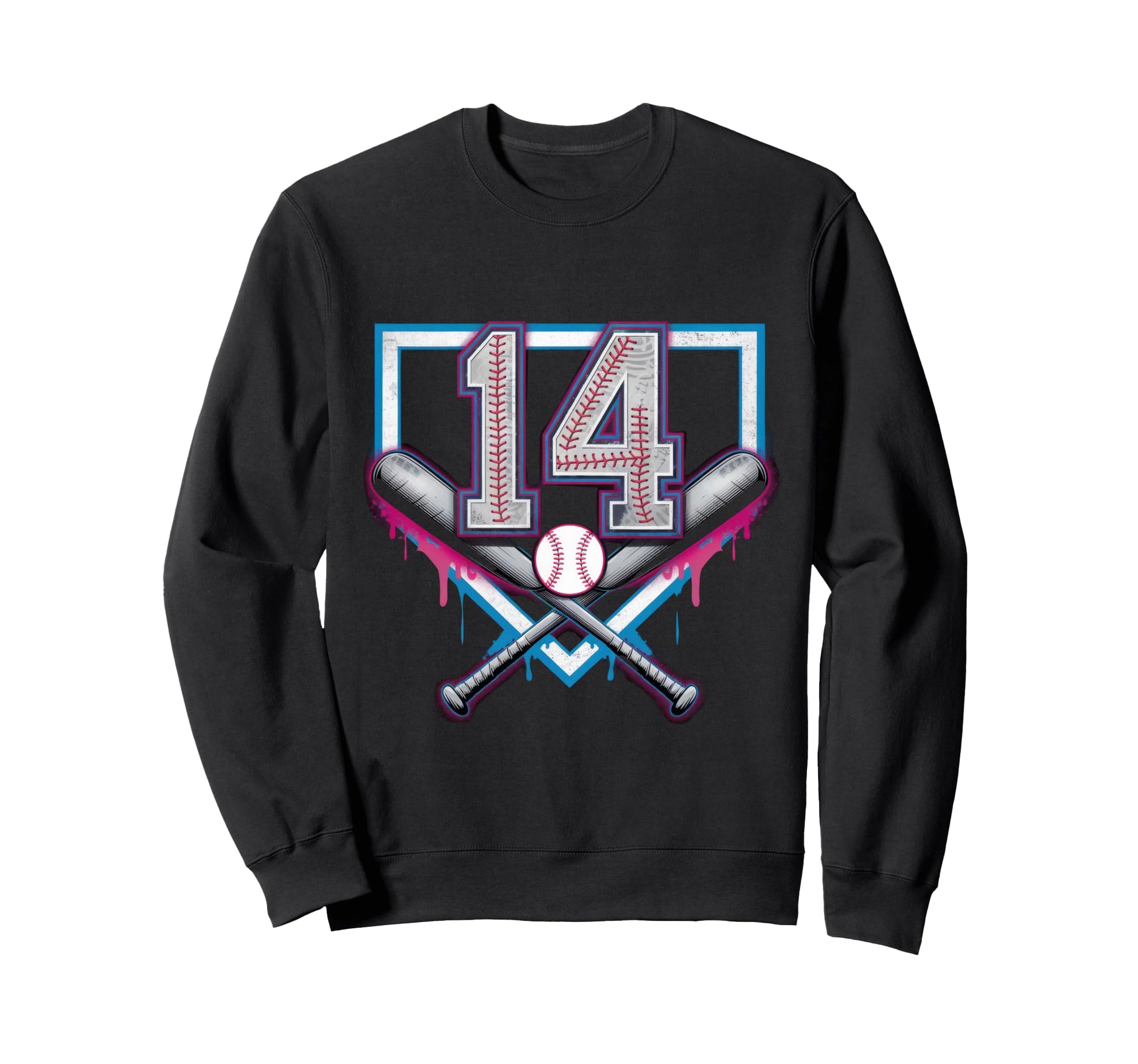 14Th Birthday Baseball Home Ice Sweatshirt - Minimalist Print Men Women - T-Shirt, Sweatshirt, Hoodie