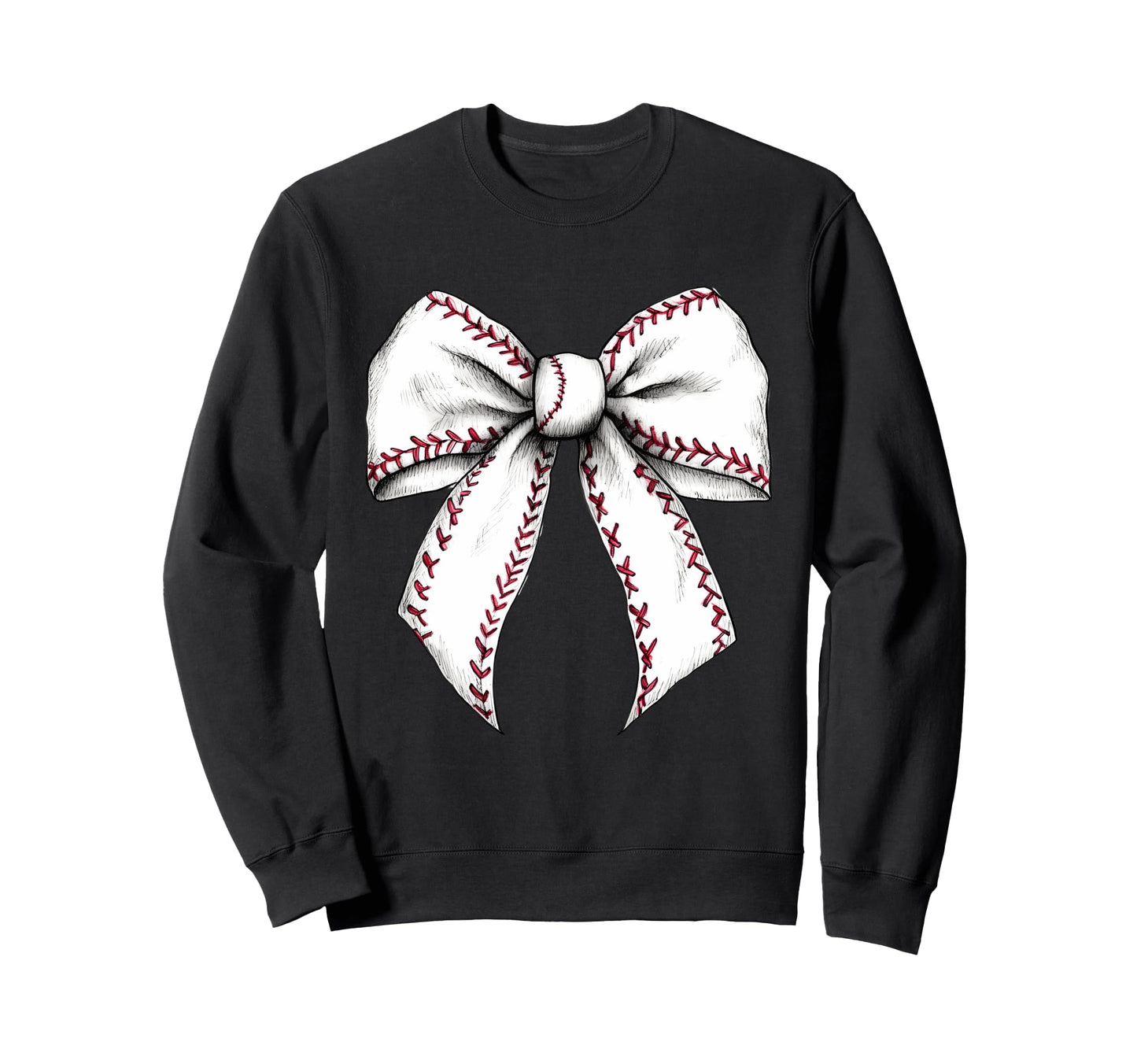 Baseball Coquette Bow Baseball Game Sweatshirt - Custom Art Print Men Women - T-Shirt, Sweatshirt, Hoodie