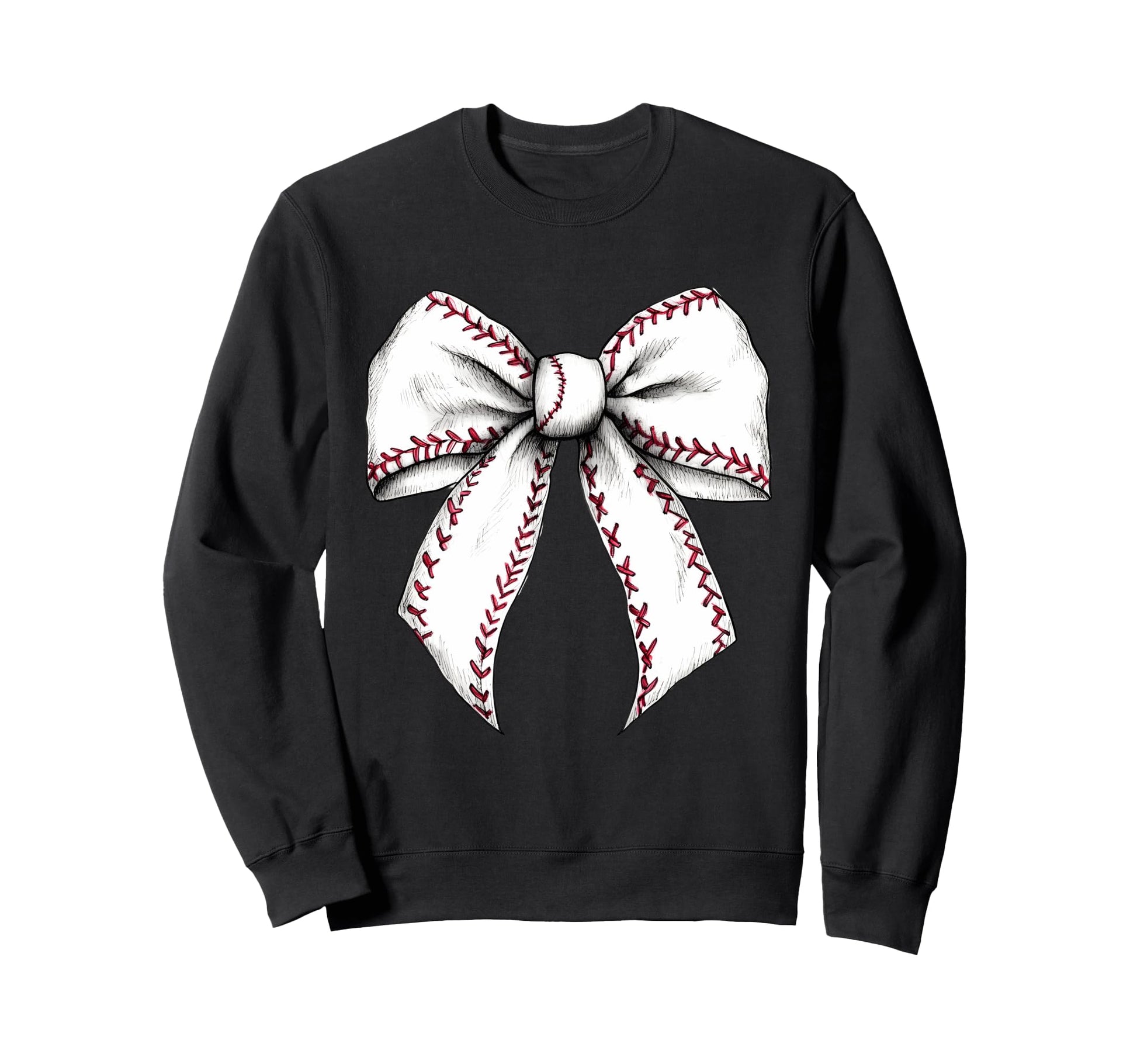 Baseball Coquette Bow Baseball Game Sweatshirt - Custom Art Print Men Women - T-Shirt, Sweatshirt, Hoodie