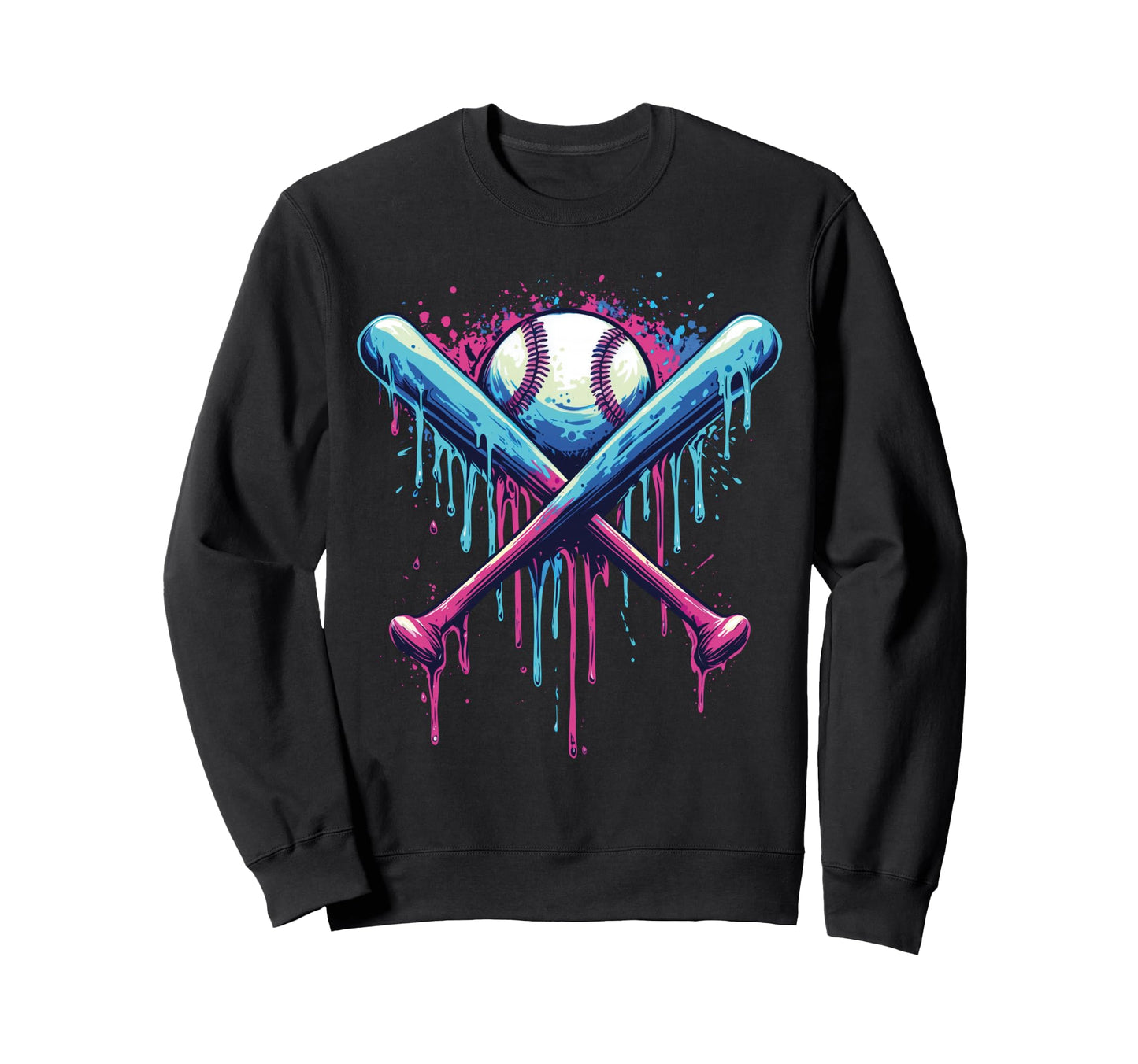 Baseball Bat Drip Funny Sweatshirt - Streetwear Style Men Women - T-Shirt, Sweatshirt, Hoodie