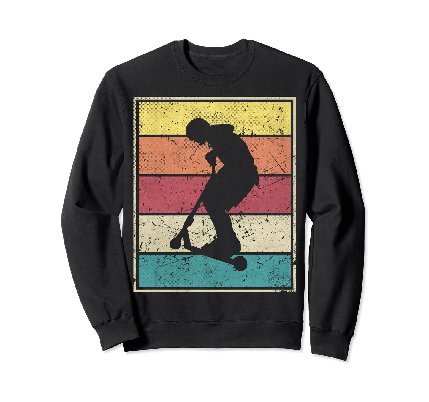 Scooter Trick Stripes Sweatshirt - Unique Graphic Men Women - T-Shirt, Sweatshirt, Hoodie