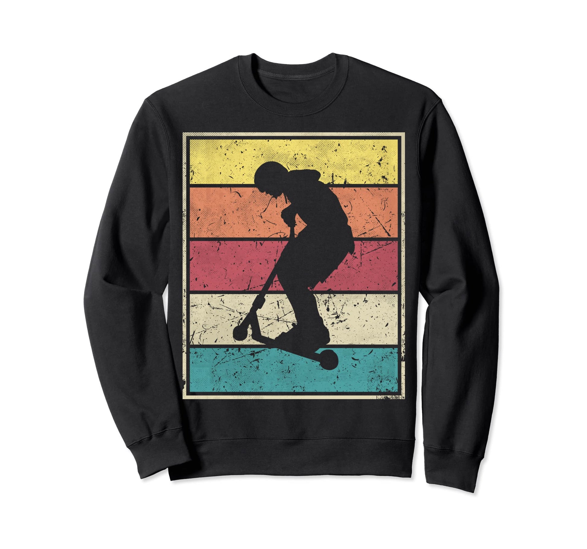 Scooter Trick Stripes Sweatshirt - Unique Graphic Men Women - T-Shirt, Sweatshirt, Hoodie