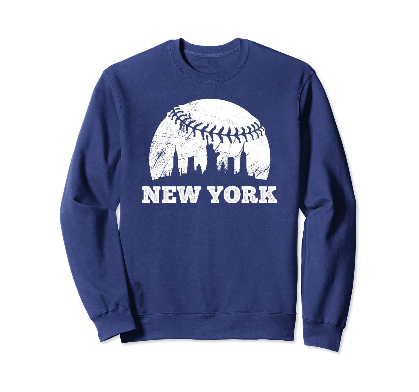 Distressed New York City Skyline Sweatshirt - Custom Art Print for Adults - T-Shirt, Sweatshirt, Hoodie