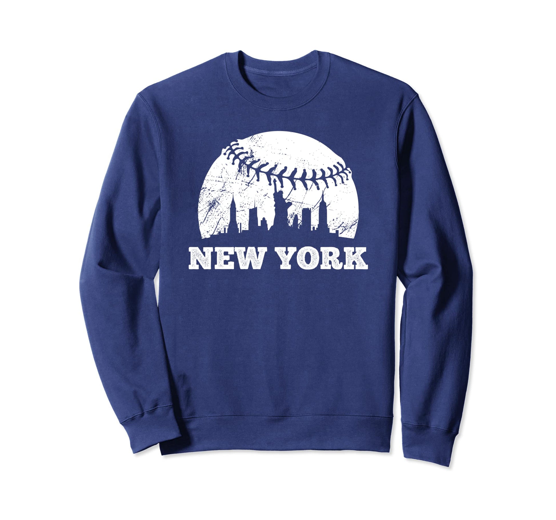 Distressed New York City Skyline Sweatshirt - Custom Art Print for Adults - T-Shirt, Sweatshirt, Hoodie
