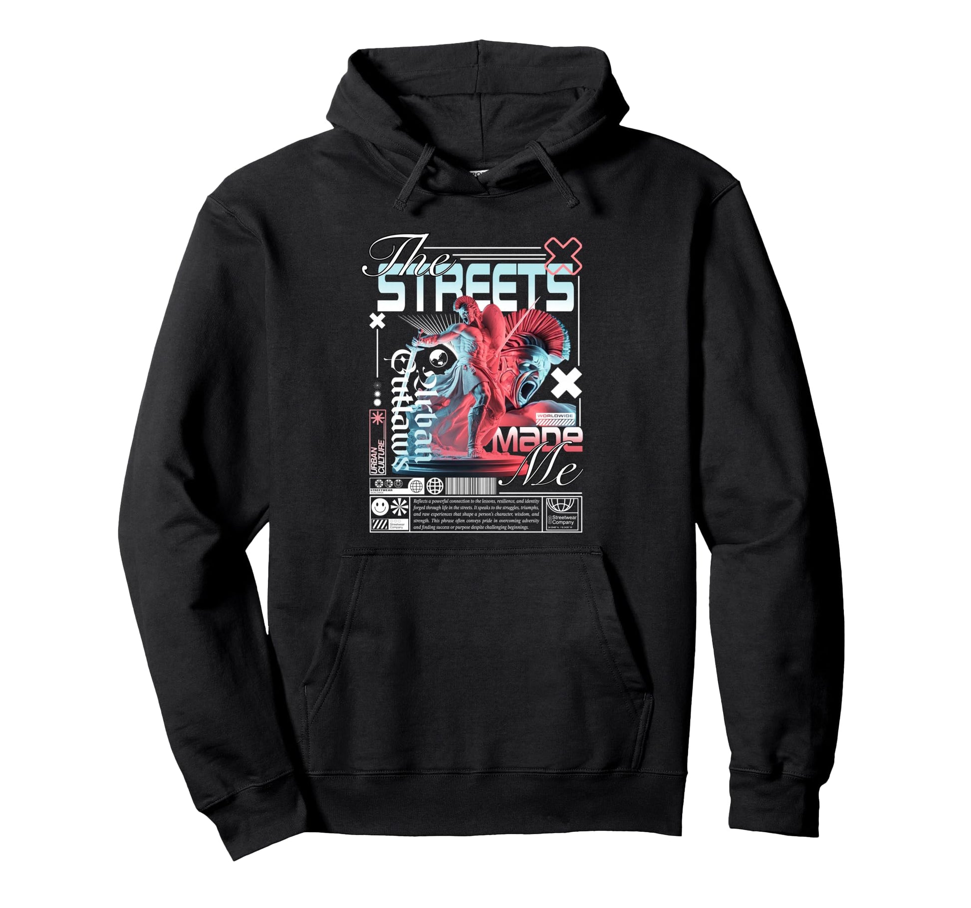 Y2K Streets Bold Urban Graffiti Aesthetic Hoodie - Graphic Print for Adults - T-Shirt, Sweatshirt, Hoodie