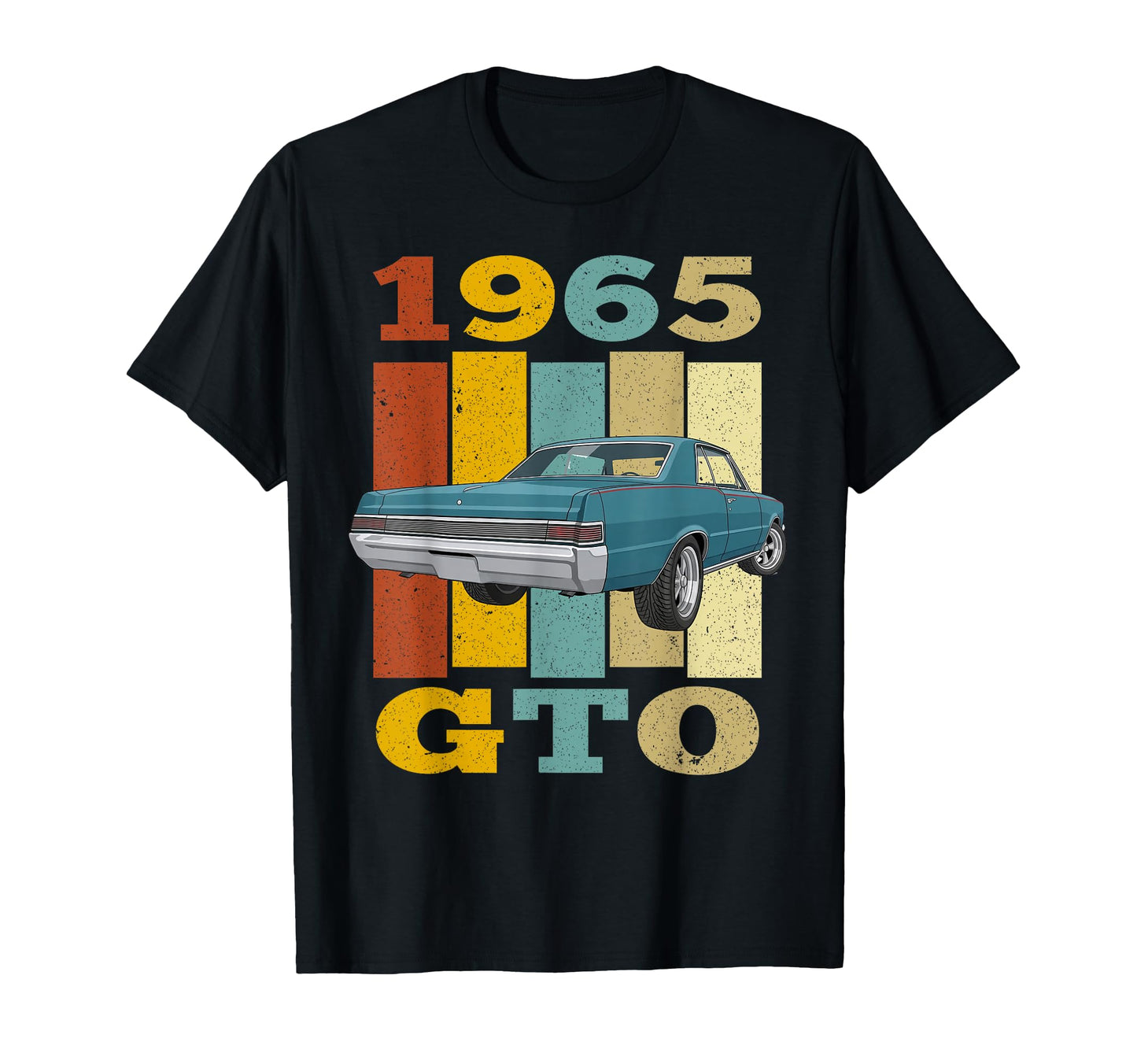 65 1965 Gto Silhouette Muscle Car T-Shirt - Custom Art Print Unisex - T-Shirt, Sweatshirt, Hoodie