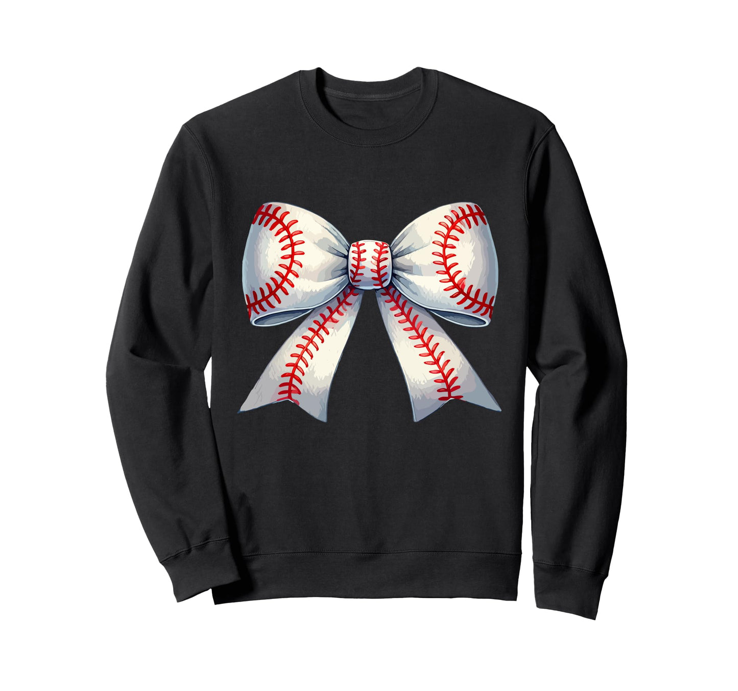 Coquette Baseball Bow Baseball Sweatshirt - Custom Art Print for Adults - T-Shirt, Sweatshirt, Hoodie