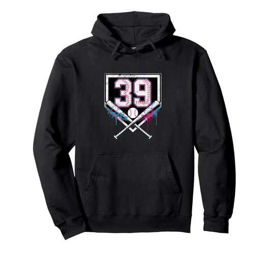 39Th Birthday Baseball Home Ice Cream Hoodie - Custom Art Print Men Women - T-Shirt, Sweatshirt, Hoodie
