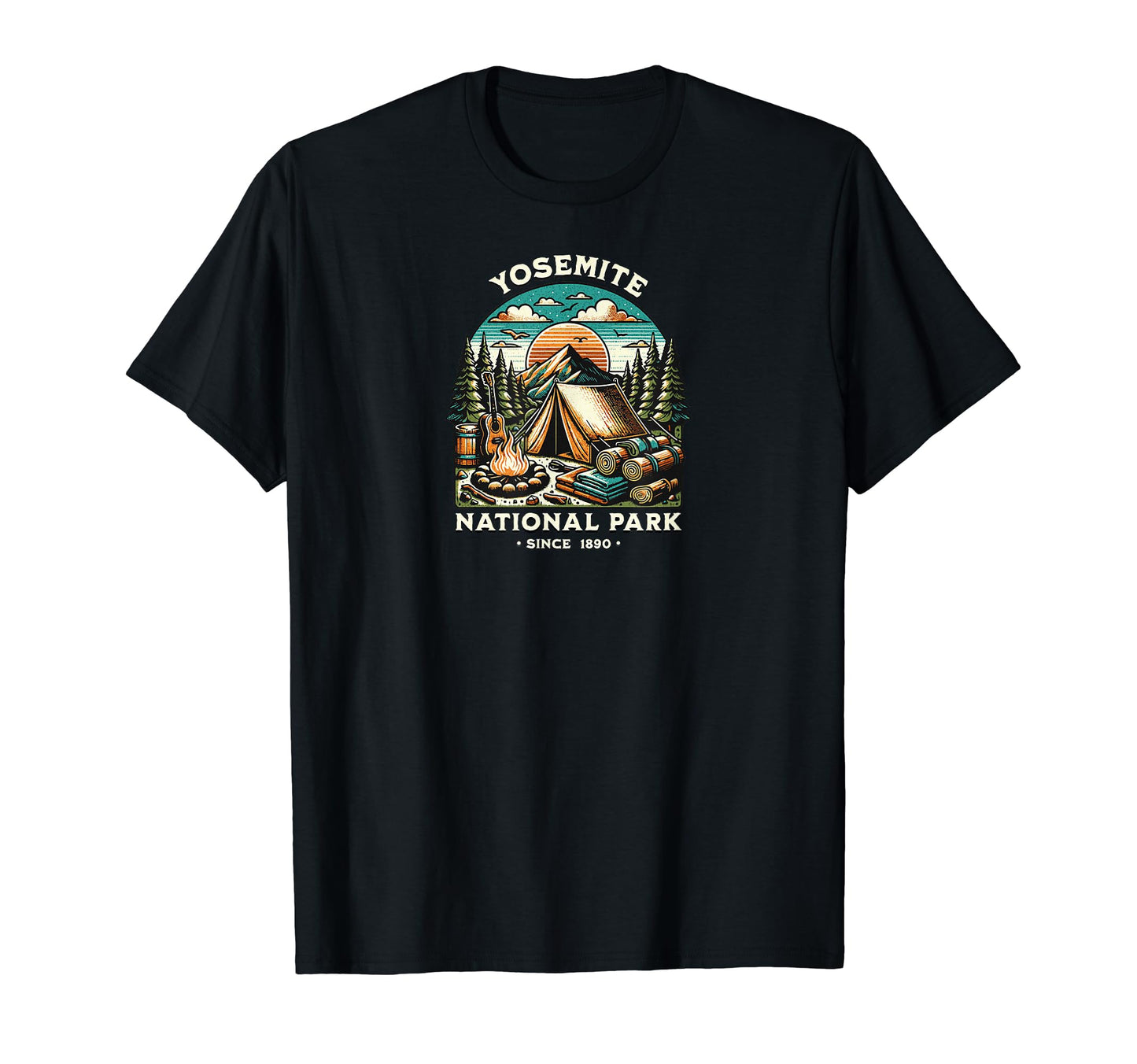 Yosemite National Park Camping T-Shirt - Aesthetic Graphic Men Women - T-Shirt, Sweatshirt, Hoodie