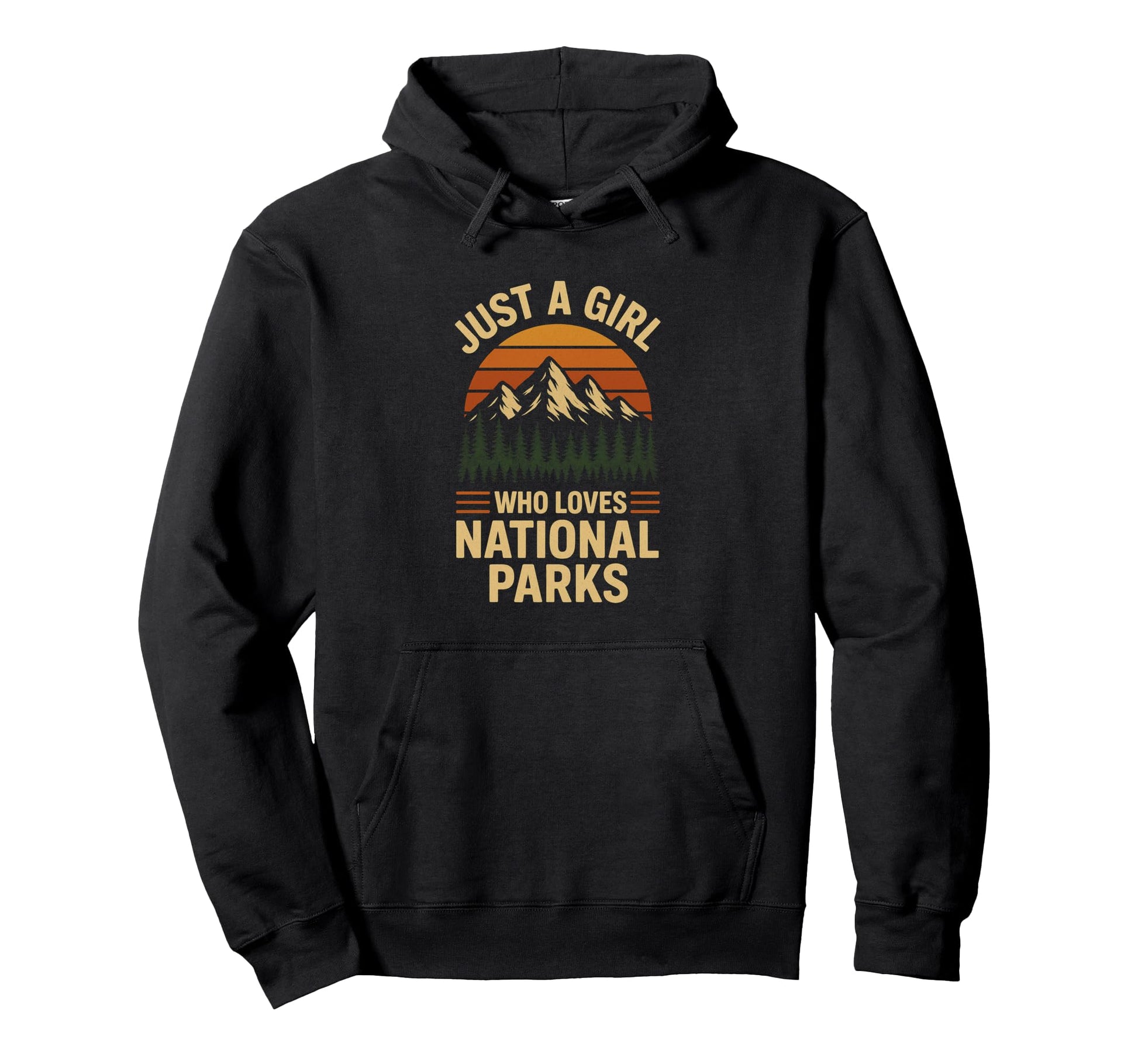 Just Who Loves National Parks Hiking Hoodie - Novelty Apparel for Adults - T-Shirt, Sweatshirt, Hoodie