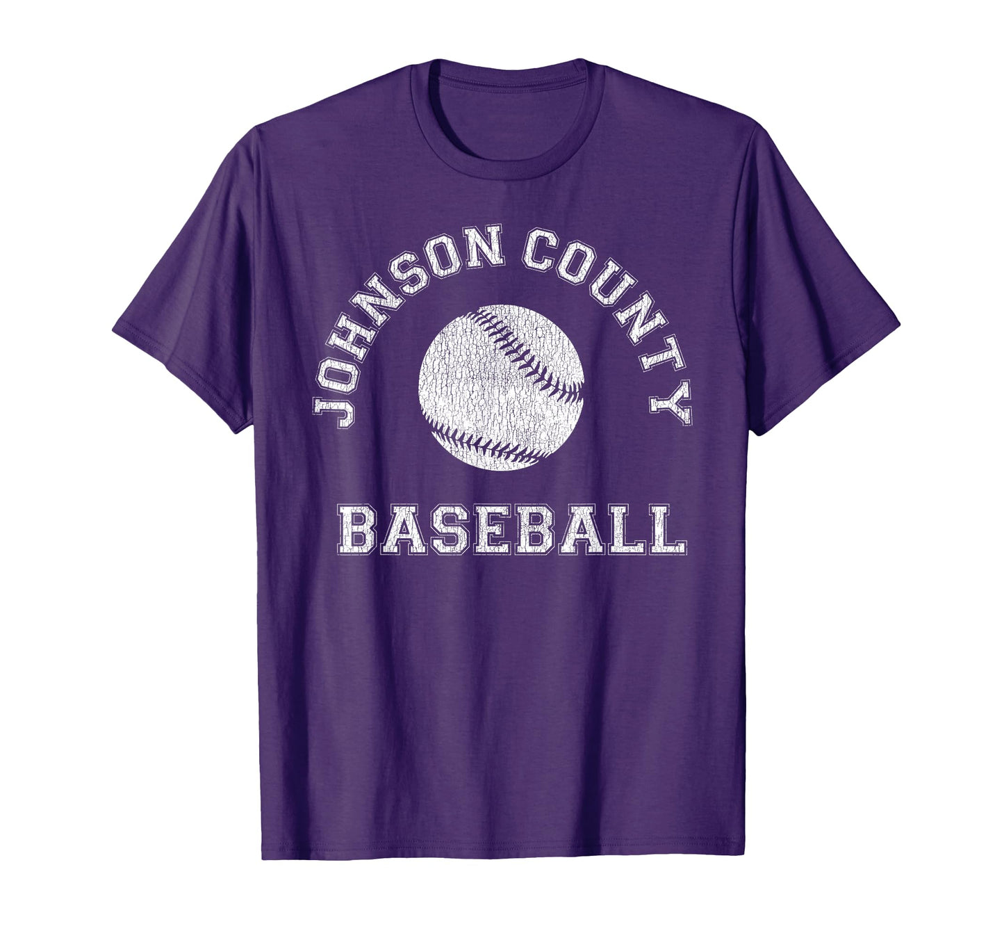 Johnson County Baseball Distressed T-Shirt - Graphic Print Unisex - T-Shirt, Sweatshirt, Hoodie