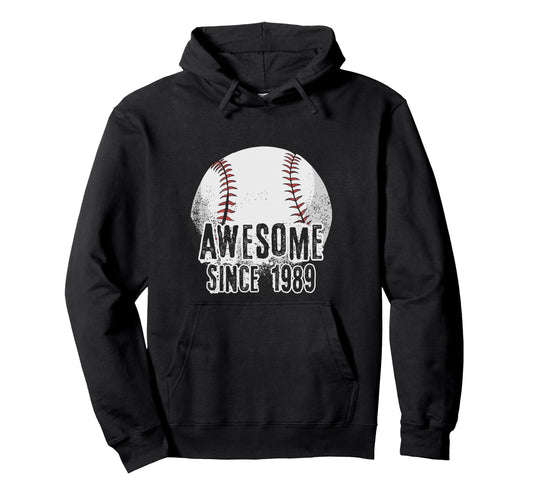 Awesome Since 1989 37 Year Old Hoodie - Custom Art Print Men Women - T-Shirt, Sweatshirt, Hoodie