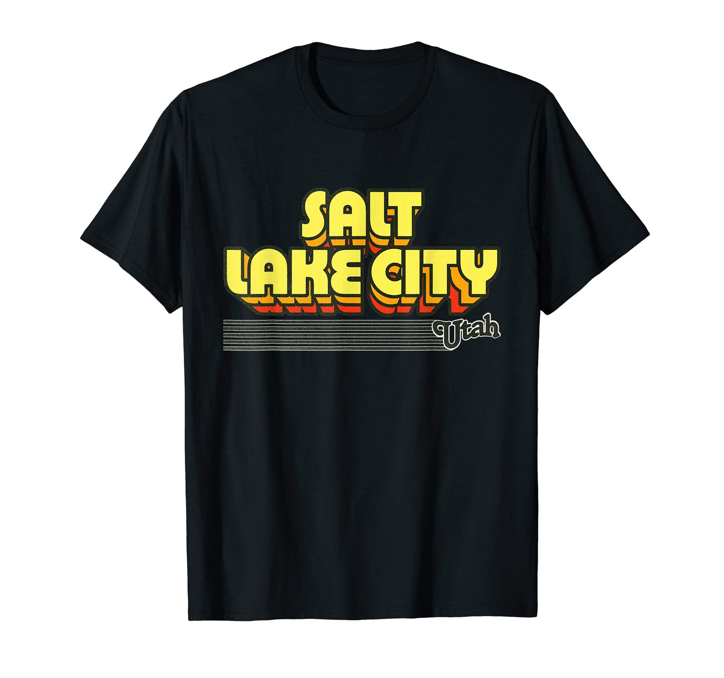 Salt Lake City Utah Stripes T-Shirt - Custom Art Print Unisex - T-Shirt, Sweatshirt, Hoodie