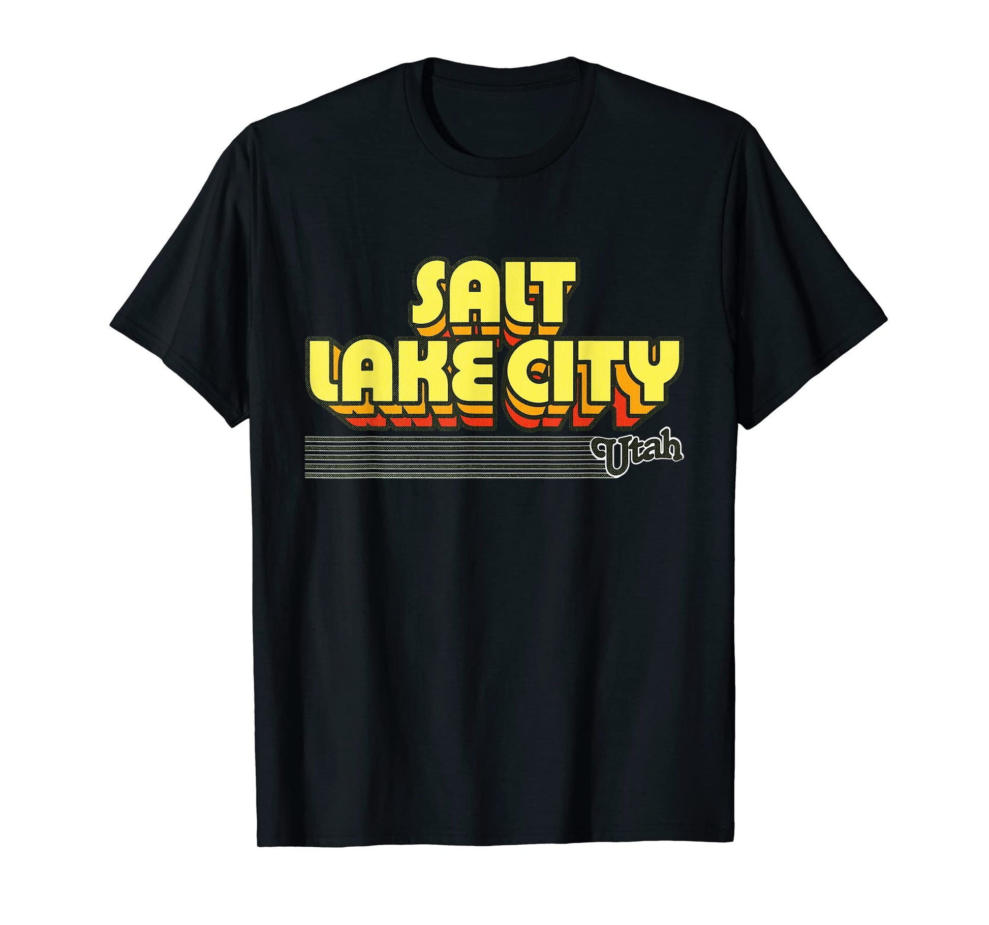 Salt Lake City Utah Stripes T-Shirt - Custom Art Print Unisex - T-Shirt, Sweatshirt, Hoodie
