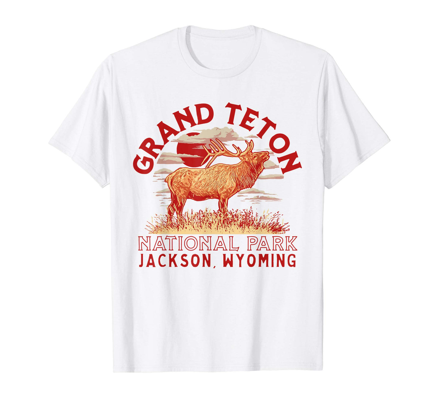 Elk Bugling Grand Teton National T-Shirt - Casual Everyday Wear Men Women - T-Shirt, Sweatshirt, Hoodie