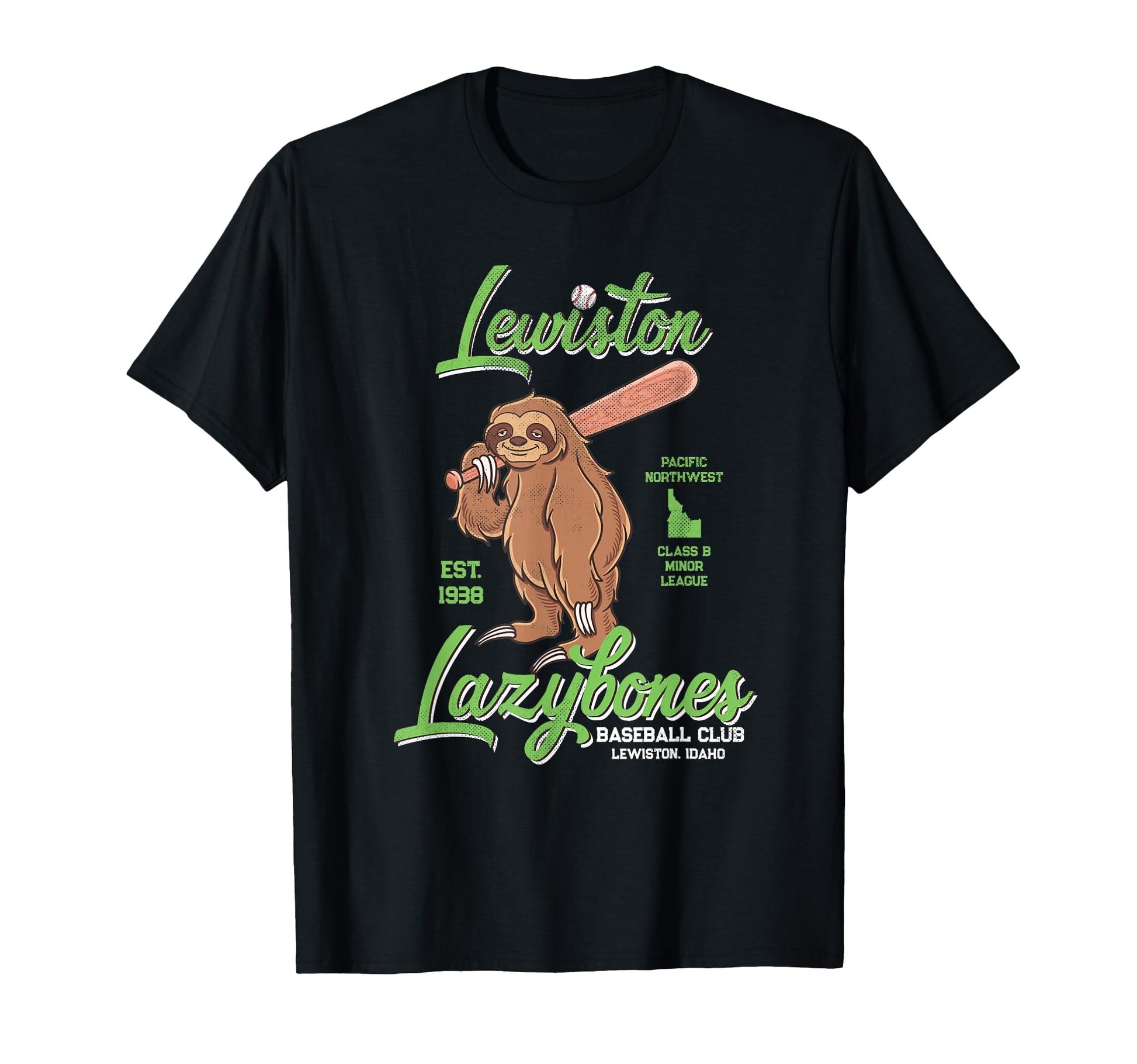 Lewiston Lazybones Minor League T-Shirt - Trendy Graphic for Adults - T-Shirt, Sweatshirt, Hoodie