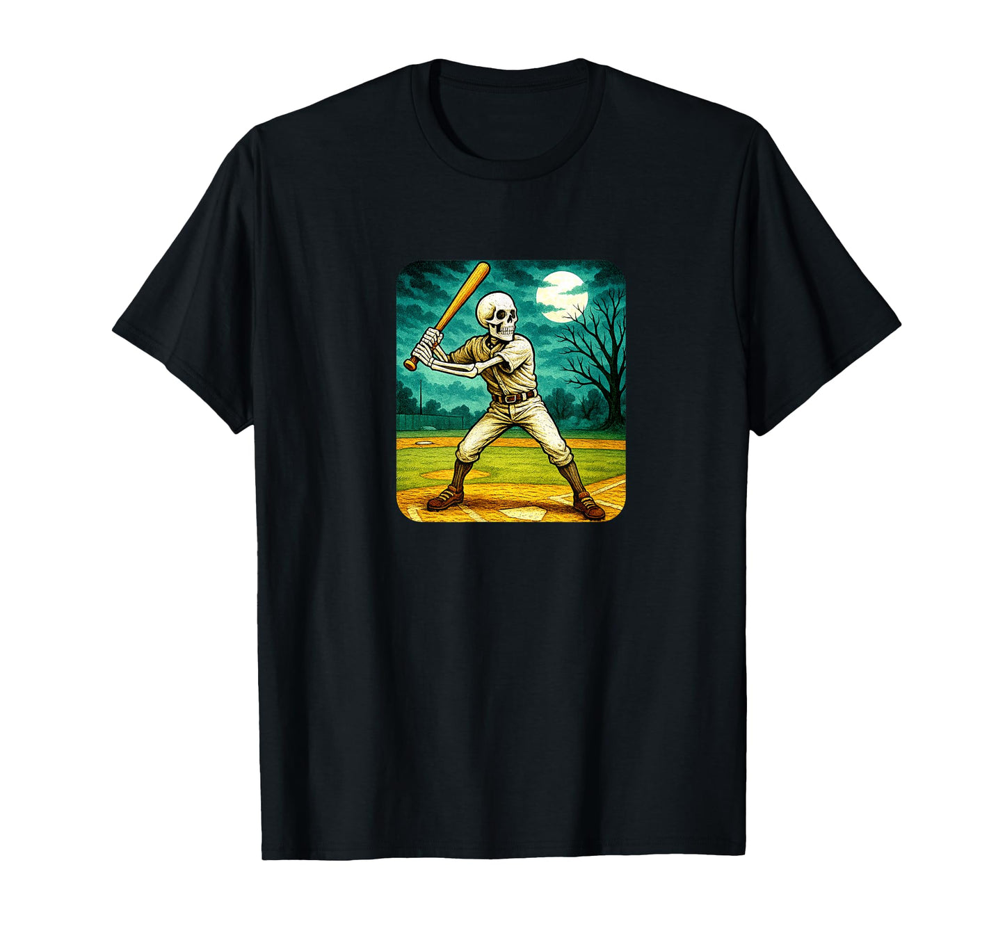 Skeleton Baseball Player Batter T-Shirt - Aesthetic Graphic for Adults - T-Shirt, Sweatshirt, Hoodie