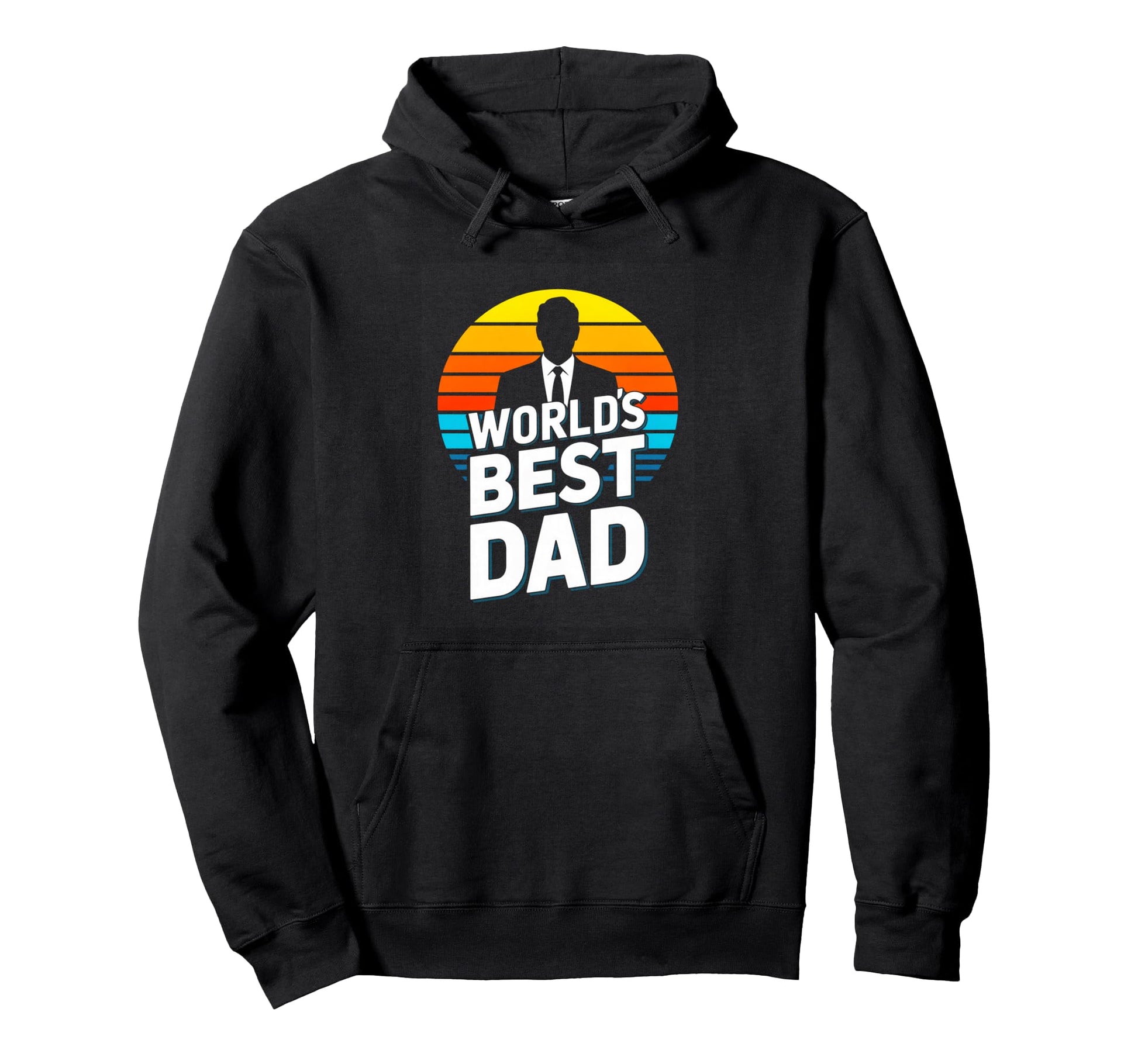 Worlds Best Dad Fathers Day Sunset Hoodie - Novelty Apparel Men Women - T-Shirt, Sweatshirt, Hoodie