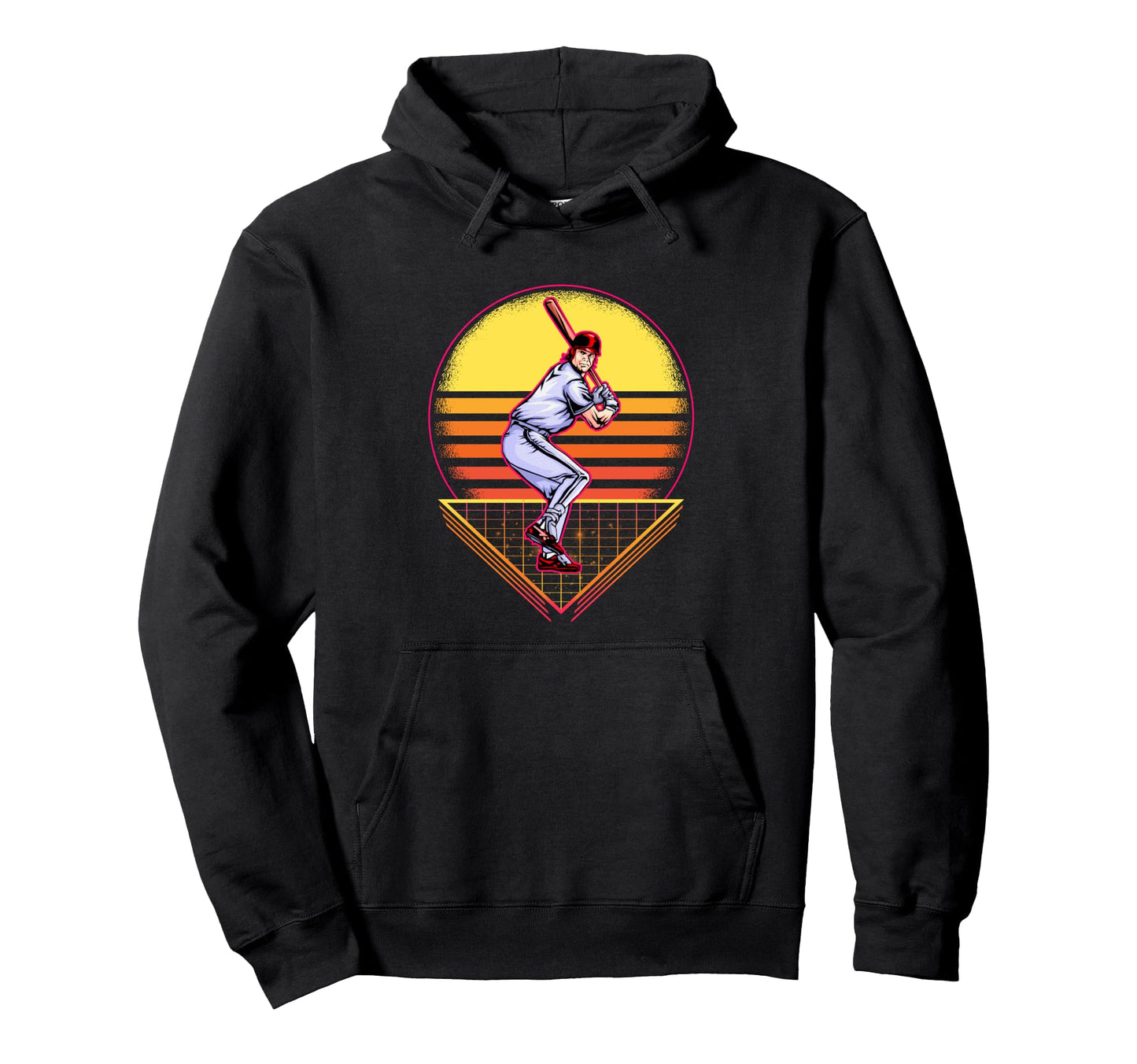 Baseball Sunset Baseball Player Sports Hoodie - Graphic Print Men Women - T-Shirt, Sweatshirt, Hoodie