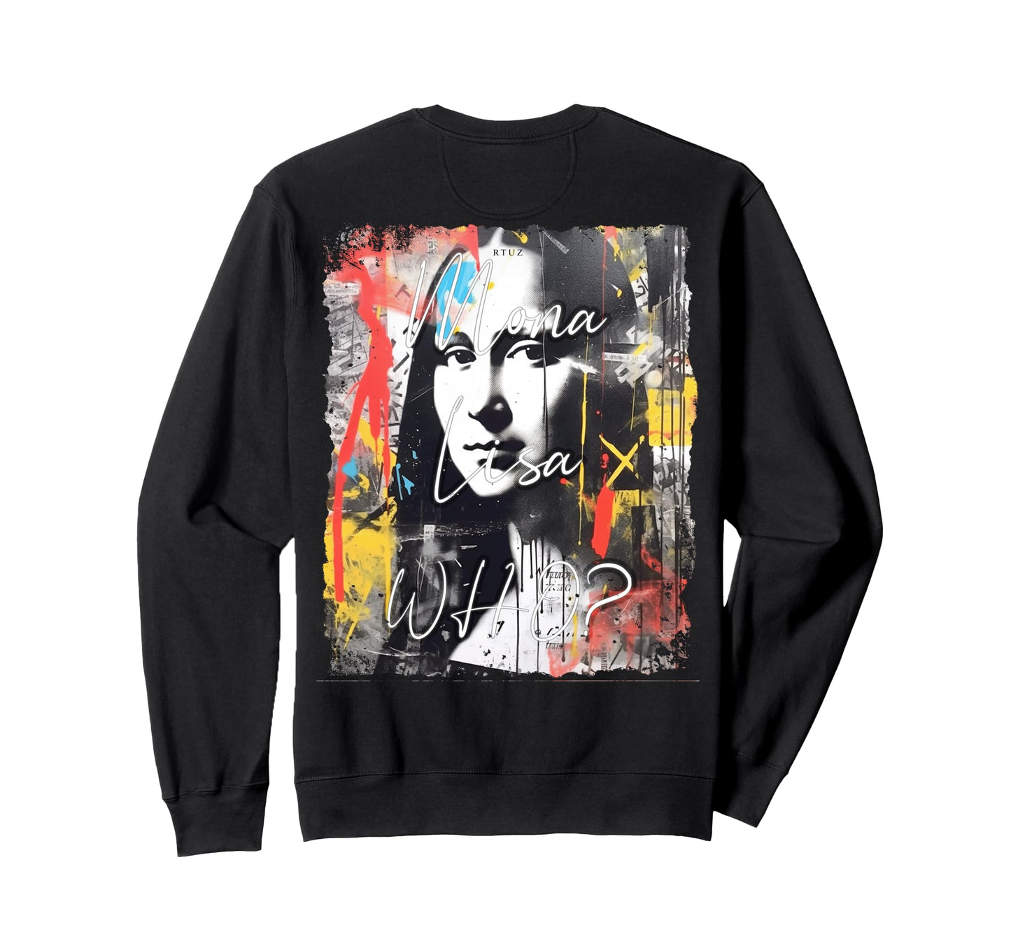 Mona Lisa Art Y2K Back Streetwear Sweatshirt - Custom Art Print Men Women - T-Shirt, Sweatshirt, Hoodie