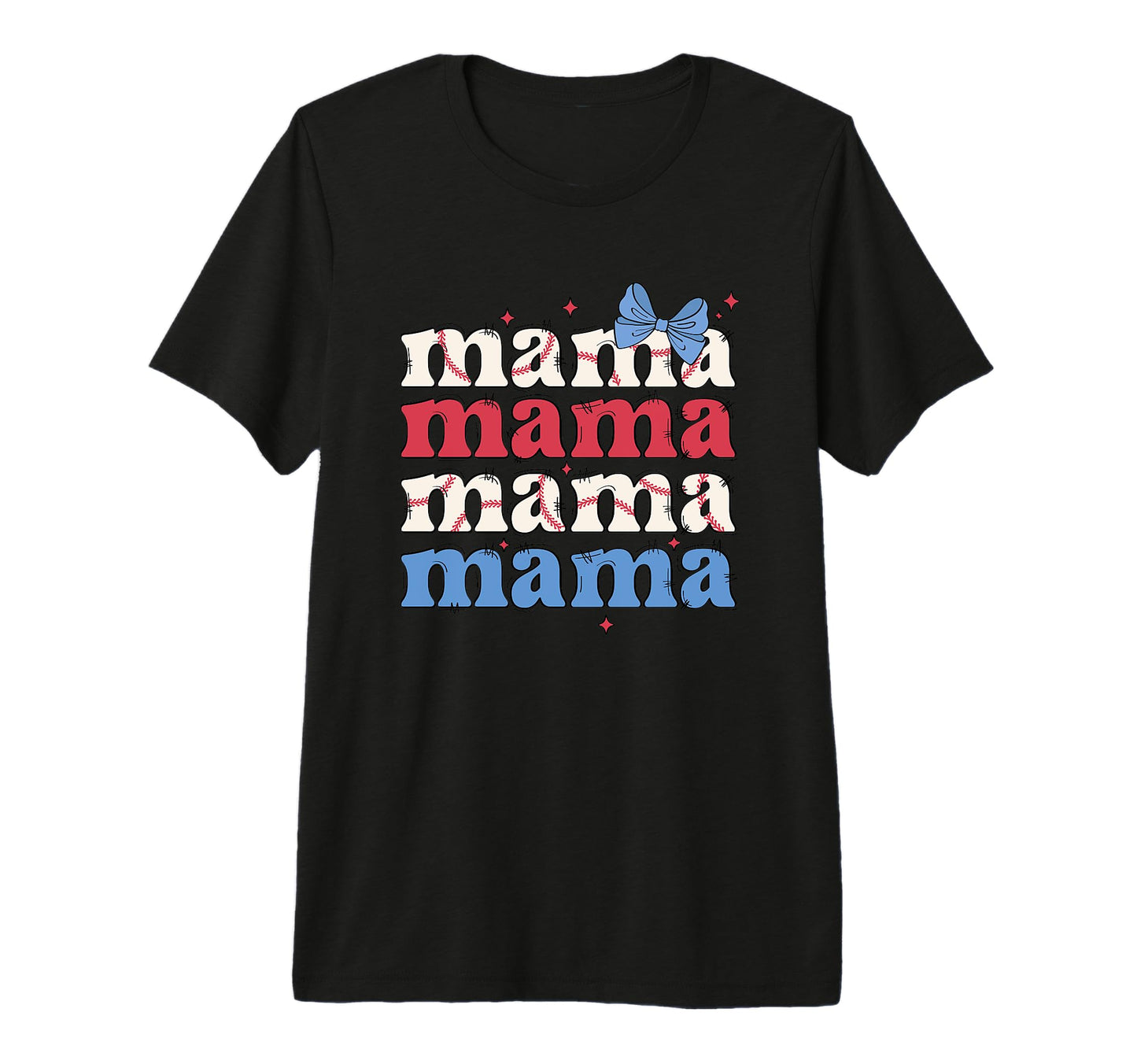 Mama Mama Mama Mama Baseball Bow T-Shirt - Aesthetic Graphic Men Women - T-Shirt, Sweatshirt, Hoodie