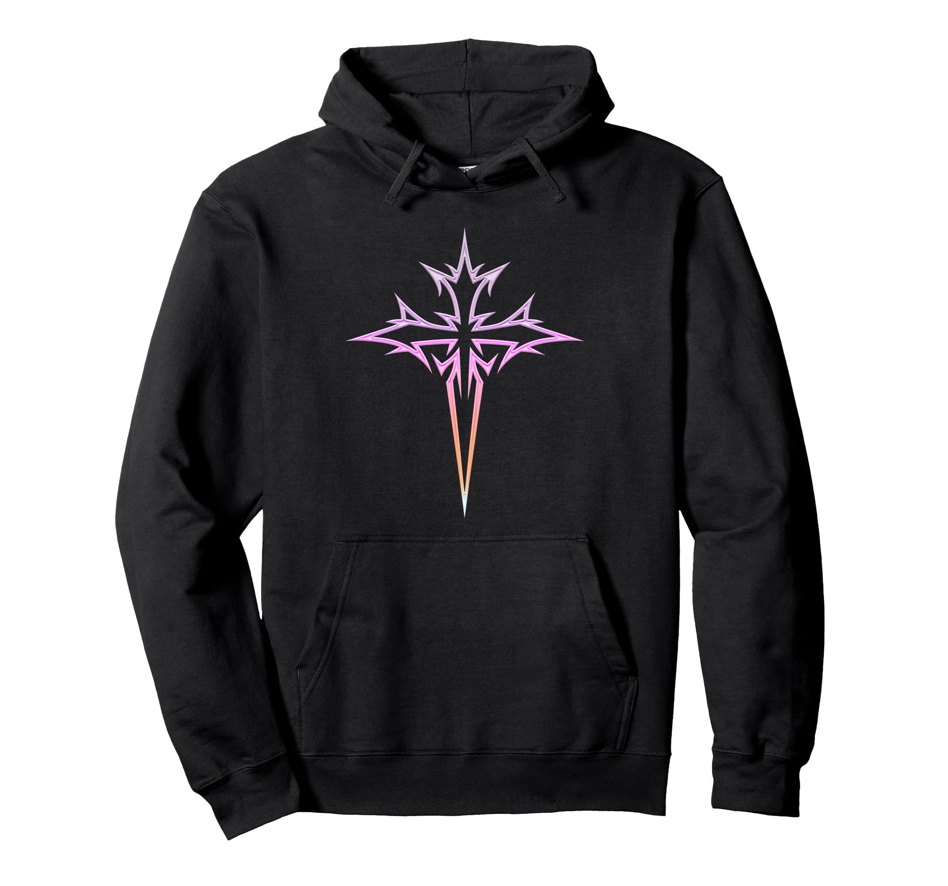 Gothic Cross Y2K Alt Aesthetic Emo Goth Hoodie - Graphic Print for Adults - T-Shirt, Sweatshirt, Hoodie