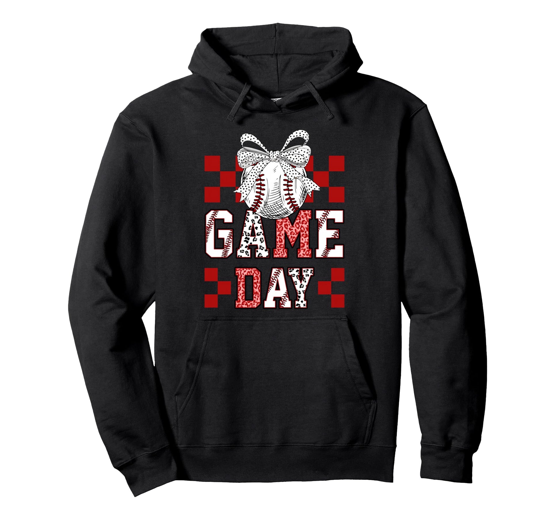 Game Day Baseball Bow Play Ball Sweatshirt - Graphic Print for Adults - T-Shirt, Sweatshirt, Hoodie