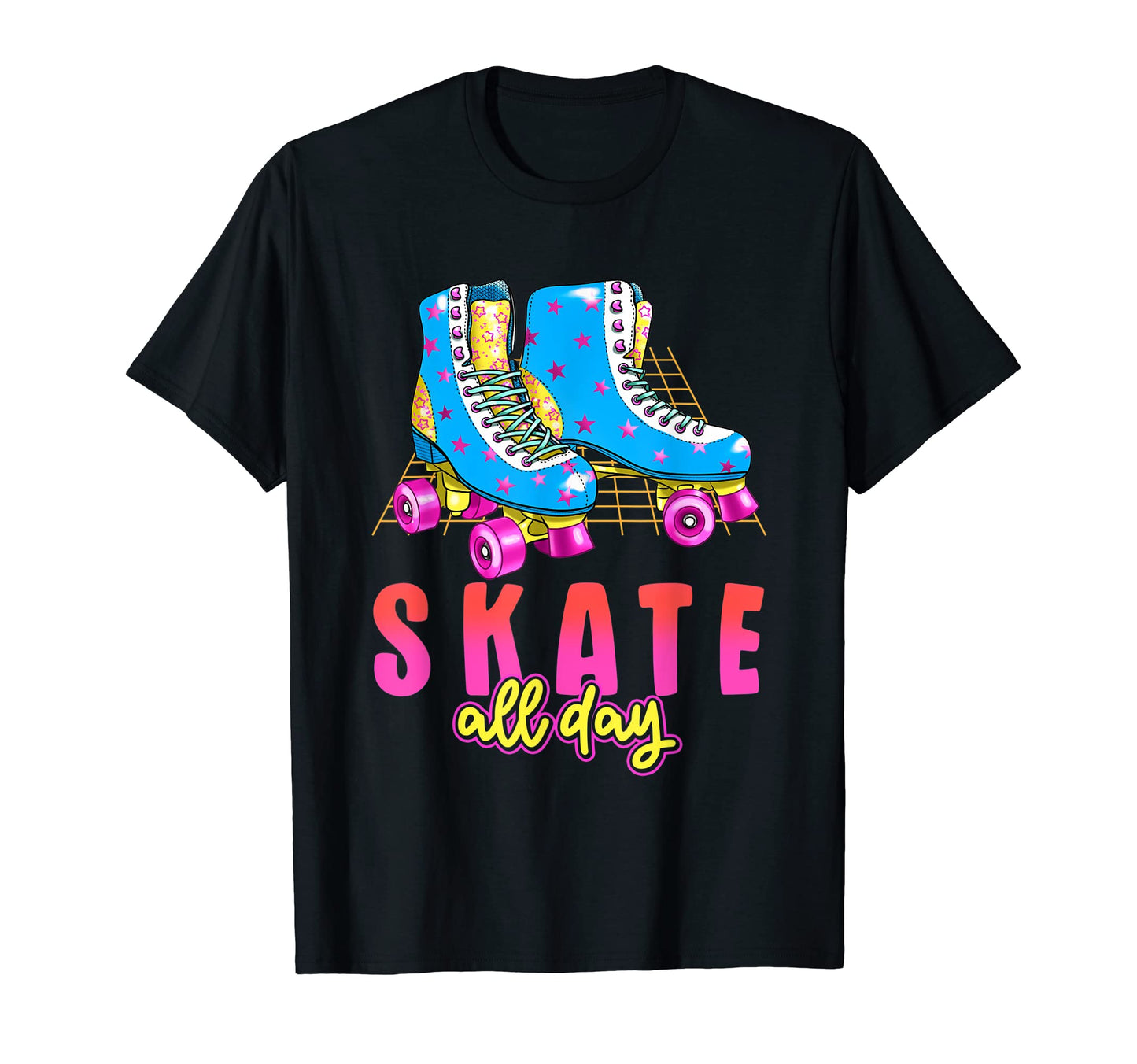 Skate All Day Rollerblades Roller Skates T-Shirt - Aesthetic Graphic Unisex - T-Shirt, Sweatshirt, Hoodie