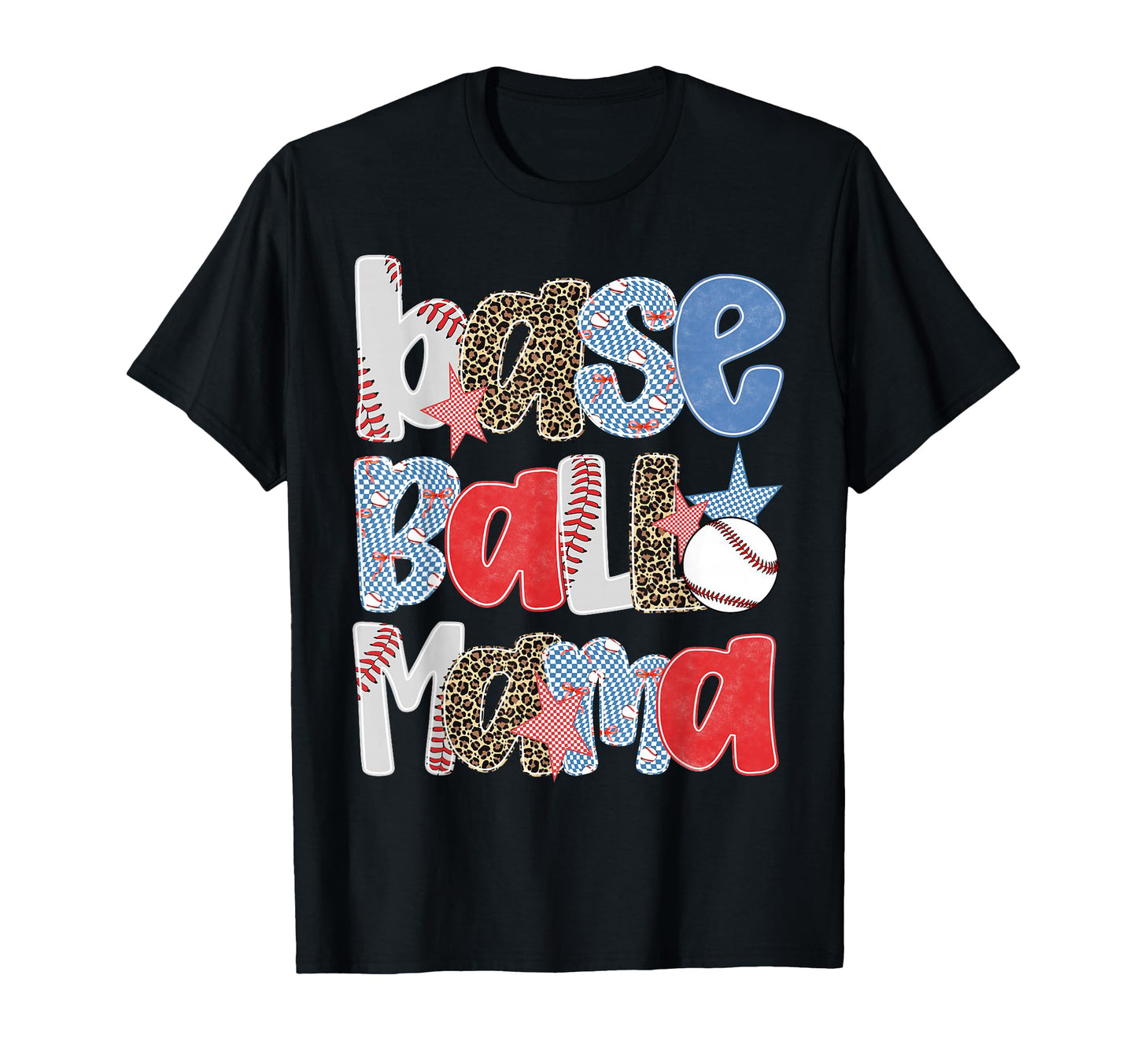 Baseball Mama Game Day Leopard T-Shirt - Fun Novelty Design Unisex - T-Shirt, Sweatshirt, Hoodie
