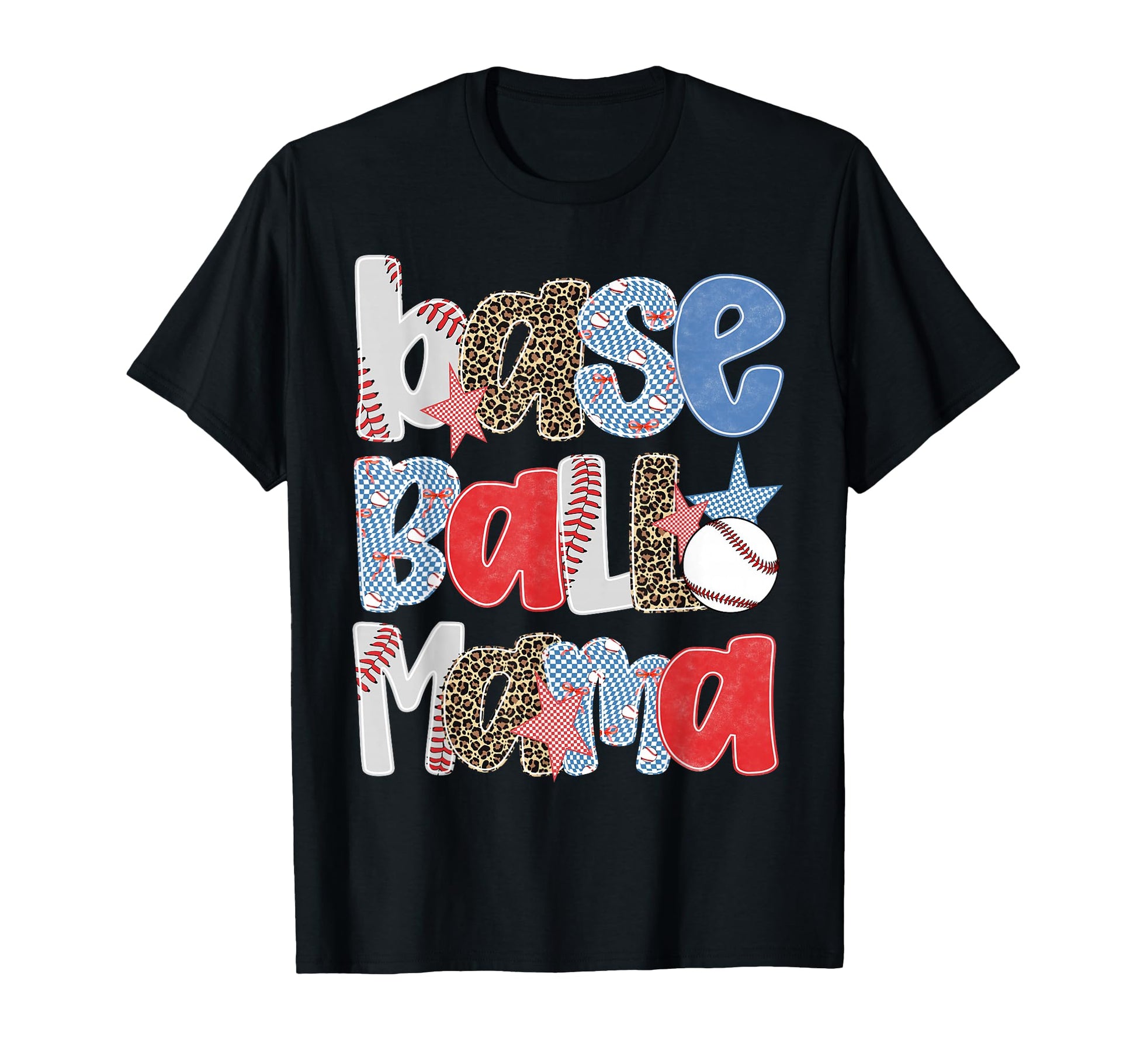 Baseball Mama Game Day Leopard T-Shirt - Fun Novelty Design Unisex - T-Shirt, Sweatshirt, Hoodie