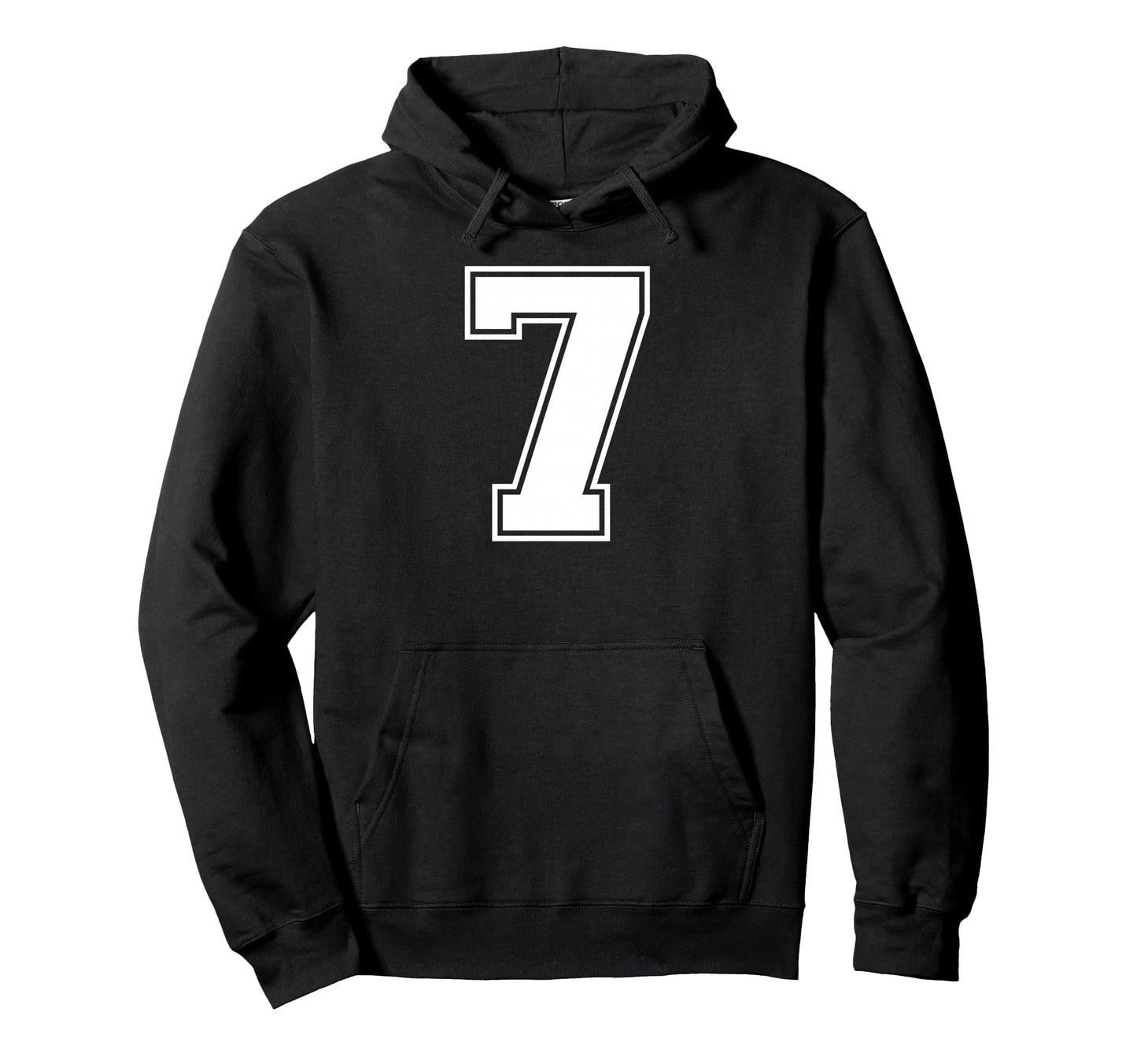 7 Number Seven Team Sports Varsity Hoodie - Aesthetic Graphic for Adults - T-Shirt, Sweatshirt, Hoodie