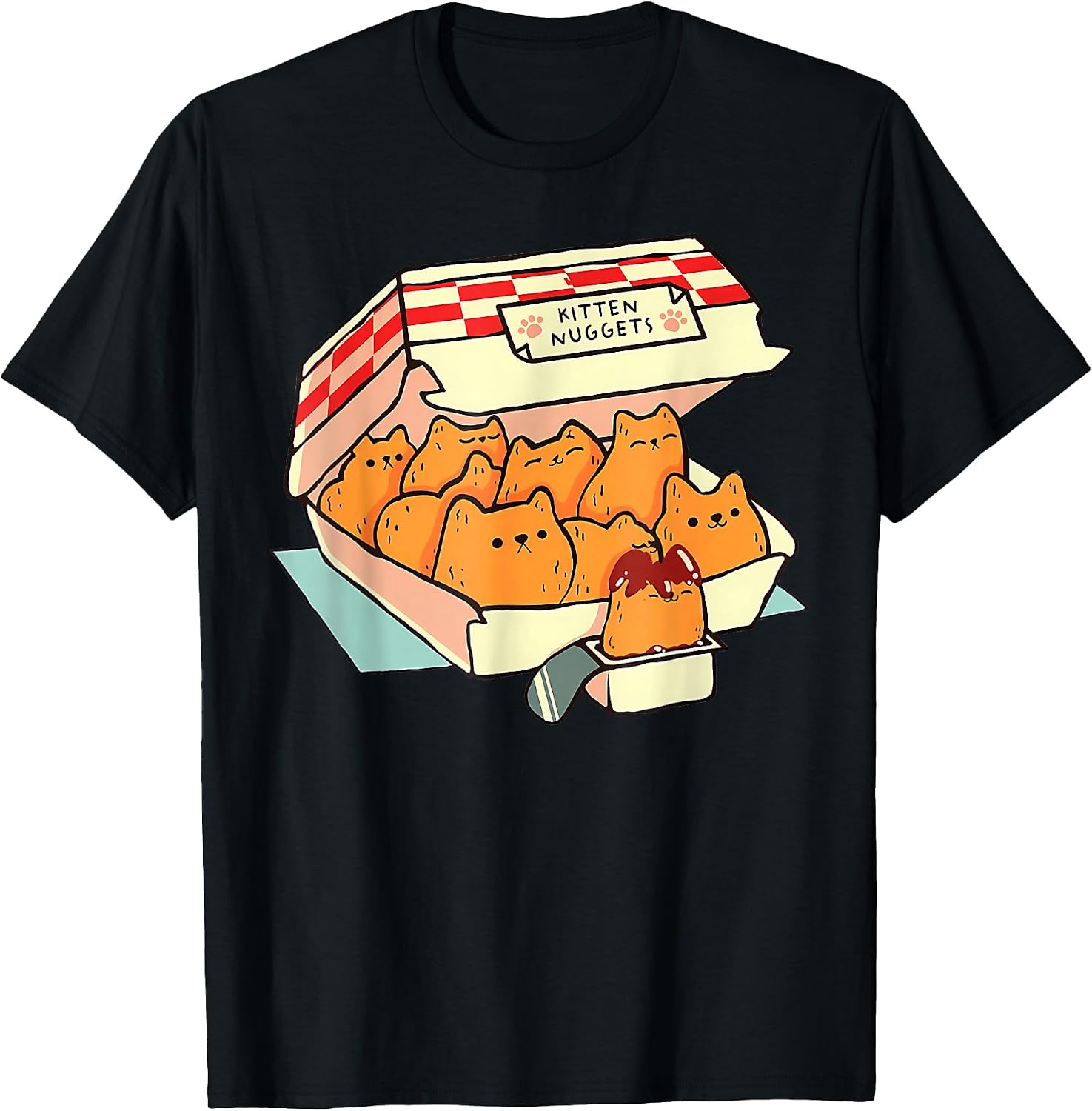 Kitten Nuggets Food Pun Cat Lover Gift Chicken - Adult & Kids T-Shirts, Sweatshirts & Hoodies apparel design preview 1