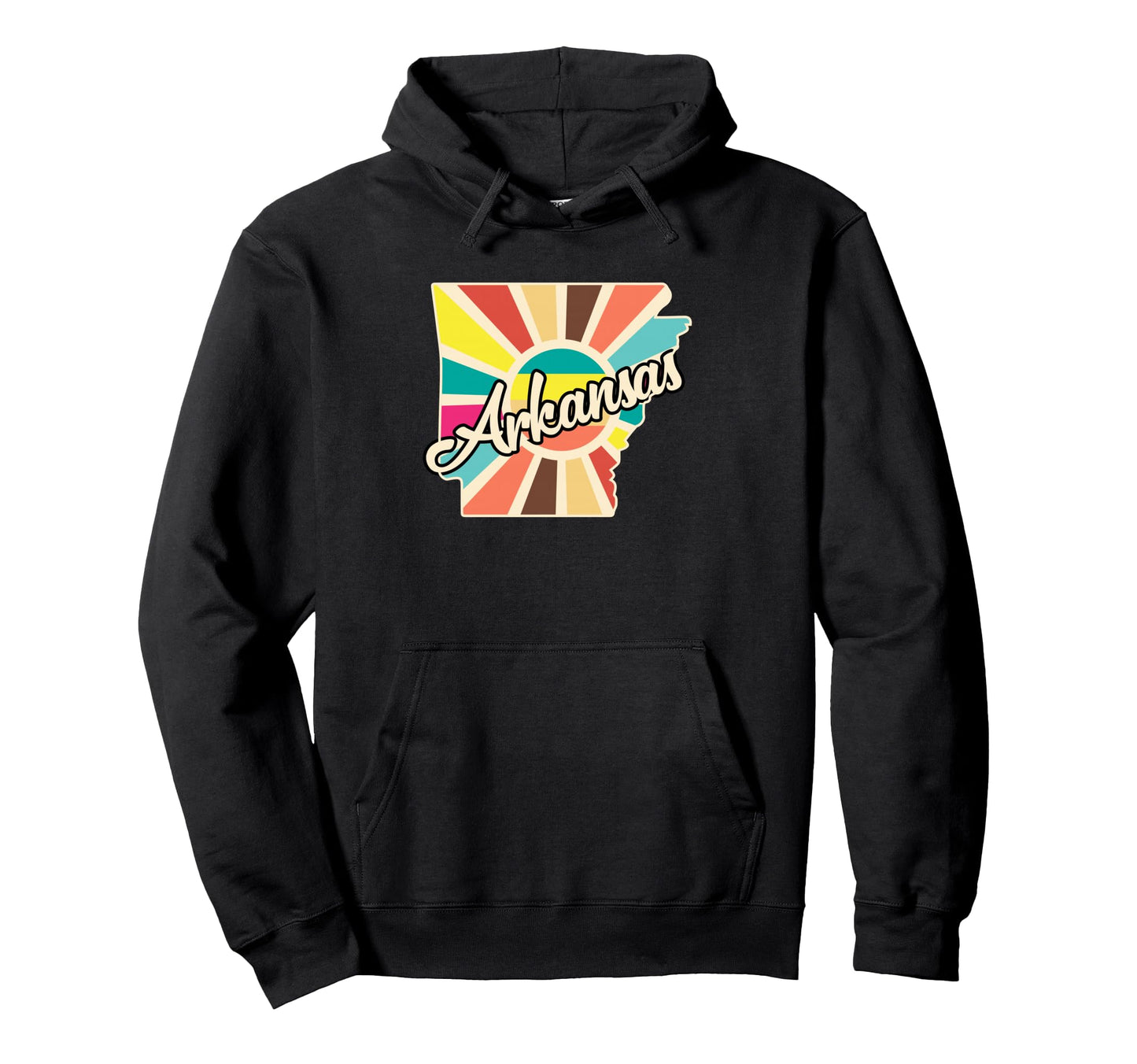 Arkansas Pride State Outline Art Hoodie - Fun Novelty Design Unisex - T-Shirt, Sweatshirt, Hoodie