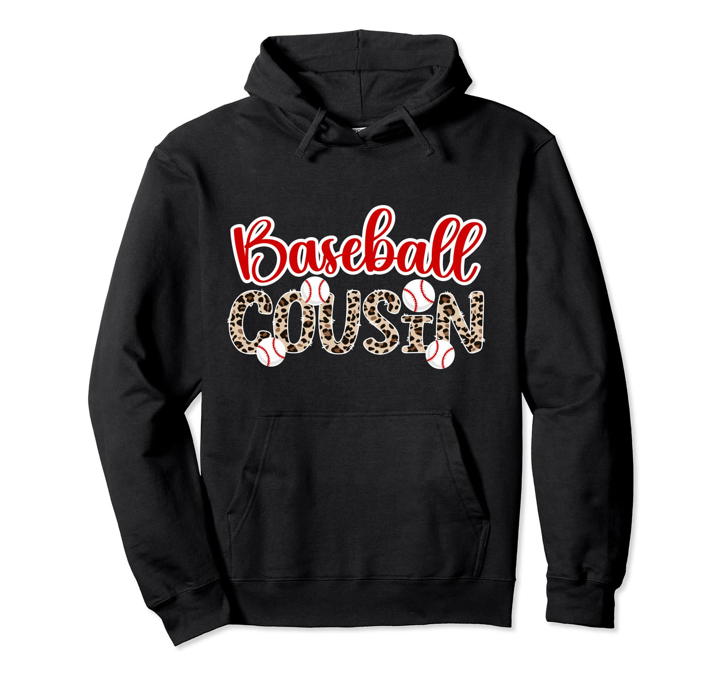 Baseball Cousin Leopard Cousin Baseball Hoodie - Unique Graphic Men Women - T-Shirt, Sweatshirt, Hoodie
