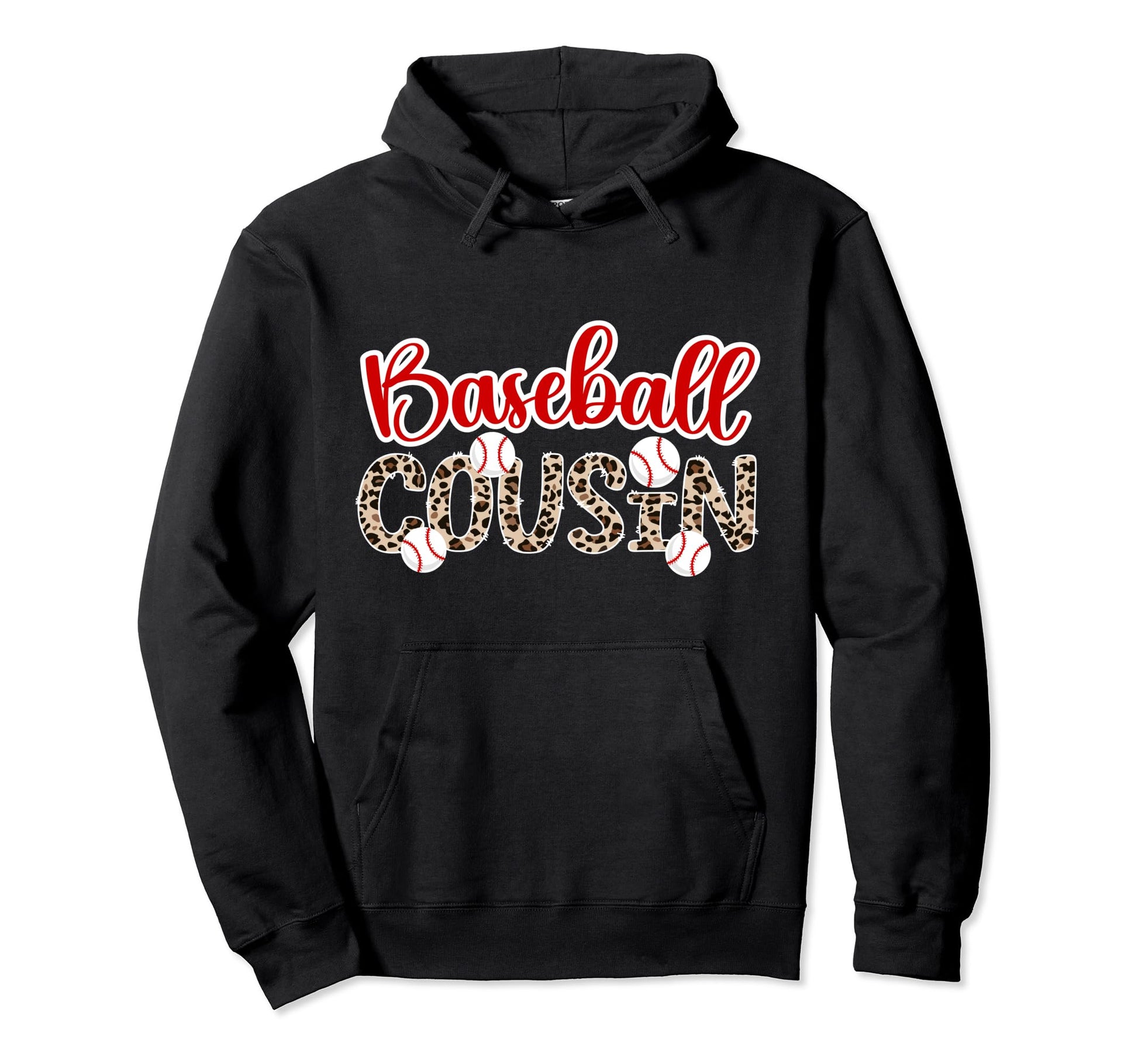 Baseball Cousin Leopard Cousin Baseball Hoodie - Unique Graphic Men Women - T-Shirt, Sweatshirt, Hoodie