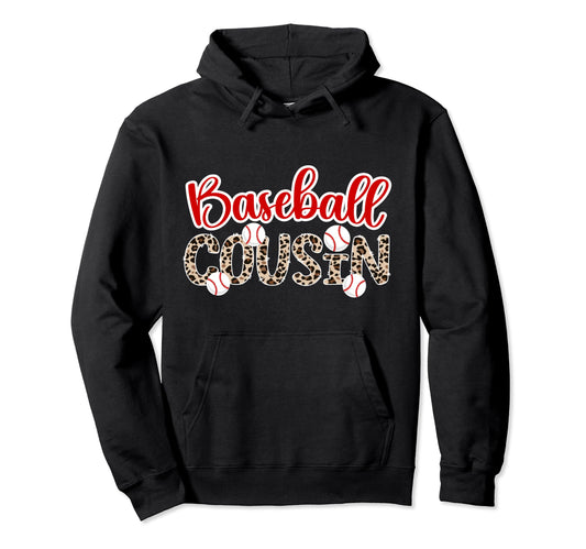 Baseball Cousin Leopard Cousin Baseball Hoodie - Unique Graphic Men Women - T-Shirt, Sweatshirt, Hoodie