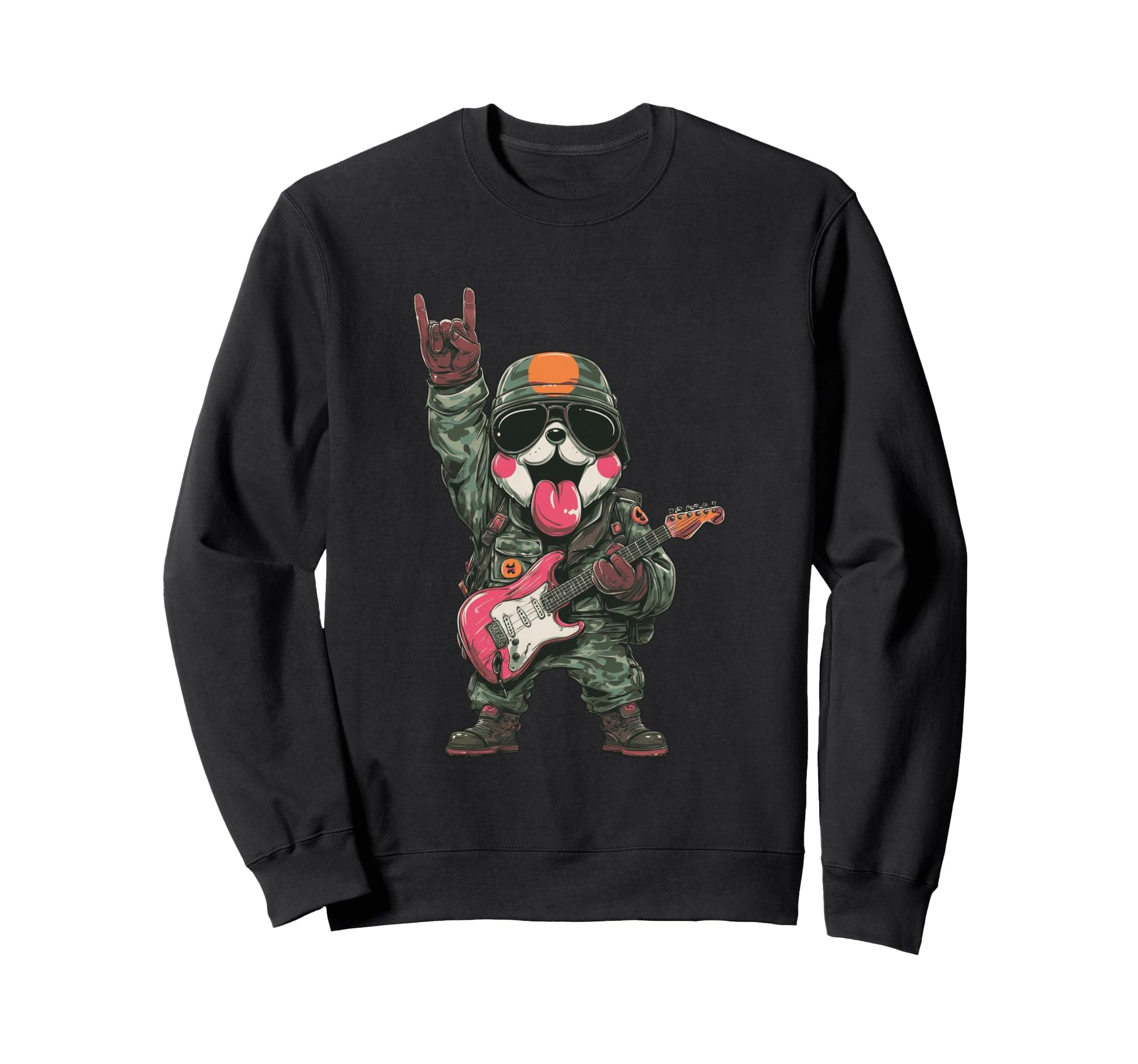 Funny Rock Dog Military Dog Sweatshirt - Custom Art Print Men Women - T-Shirt, Sweatshirt, Hoodie