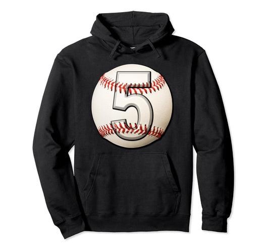 Baseball 5Th Birthday Sports Product Hoodie - Aesthetic Graphic Unisex - T-Shirt, Sweatshirt, Hoodie
