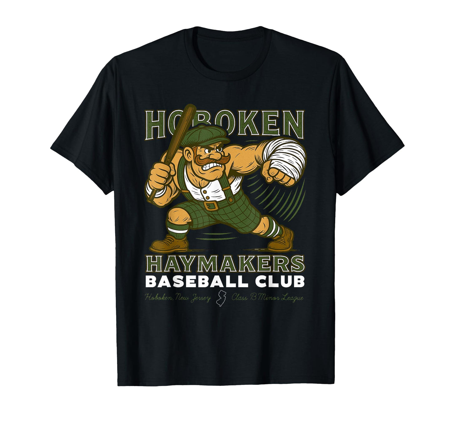 Hoboken Haymakers Minor League Baseball T-Shirt - Trendy Graphic Men Women - T-Shirt, Sweatshirt, Hoodie