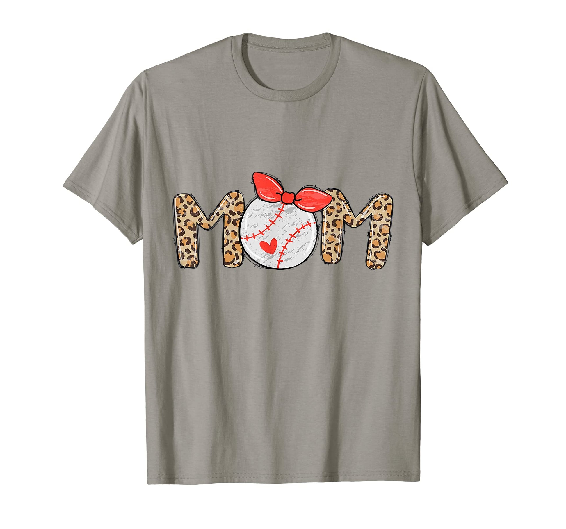 Mom Leopard Baseball Funny Softball Mama T-Shirt - Streetwear Style Unisex - T-Shirt, Sweatshirt, Hoodie