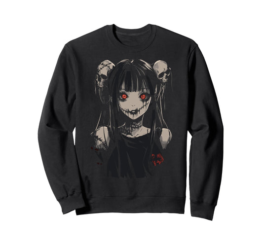 Anime Horror Aesthetic Soft Grunge Sweatshirt - Trendy Graphic Unisex - T-Shirt, Sweatshirt, Hoodie